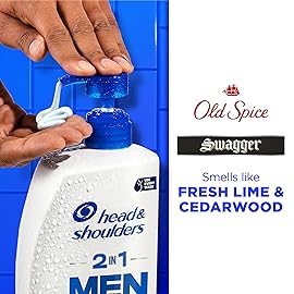 Head & Shoulders Anti-Dandruff Shampoo and Conditioner, Old Spice Swagger Men\'s 2-in-1 Twin Pack, 1% Pyrithione Zinc, Dandruff Shampoo for Men, Scalp, 31.4 fl oz Each