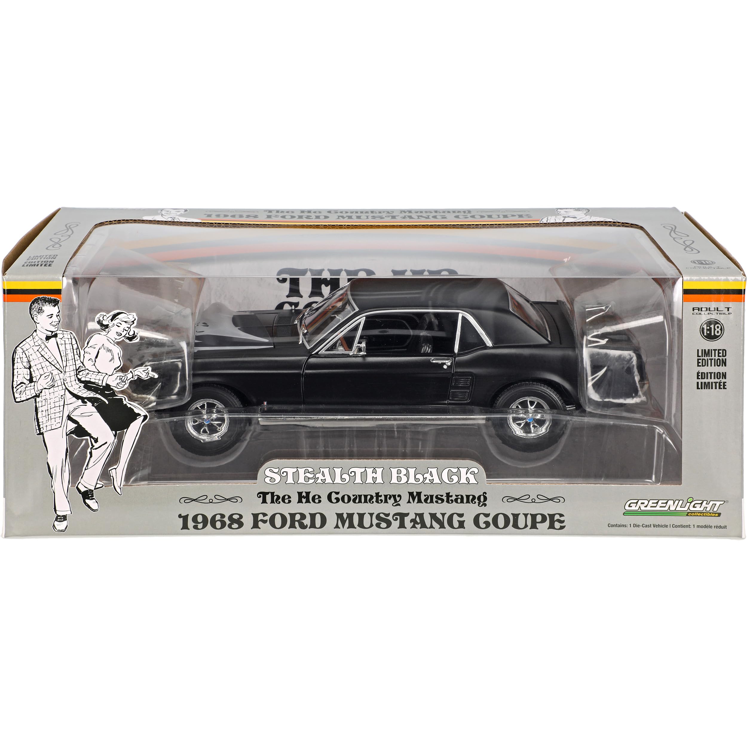 Ford Mustang I 2. Generation Coupe Schwarz 1968 1/18 Greenlight Modell Auto