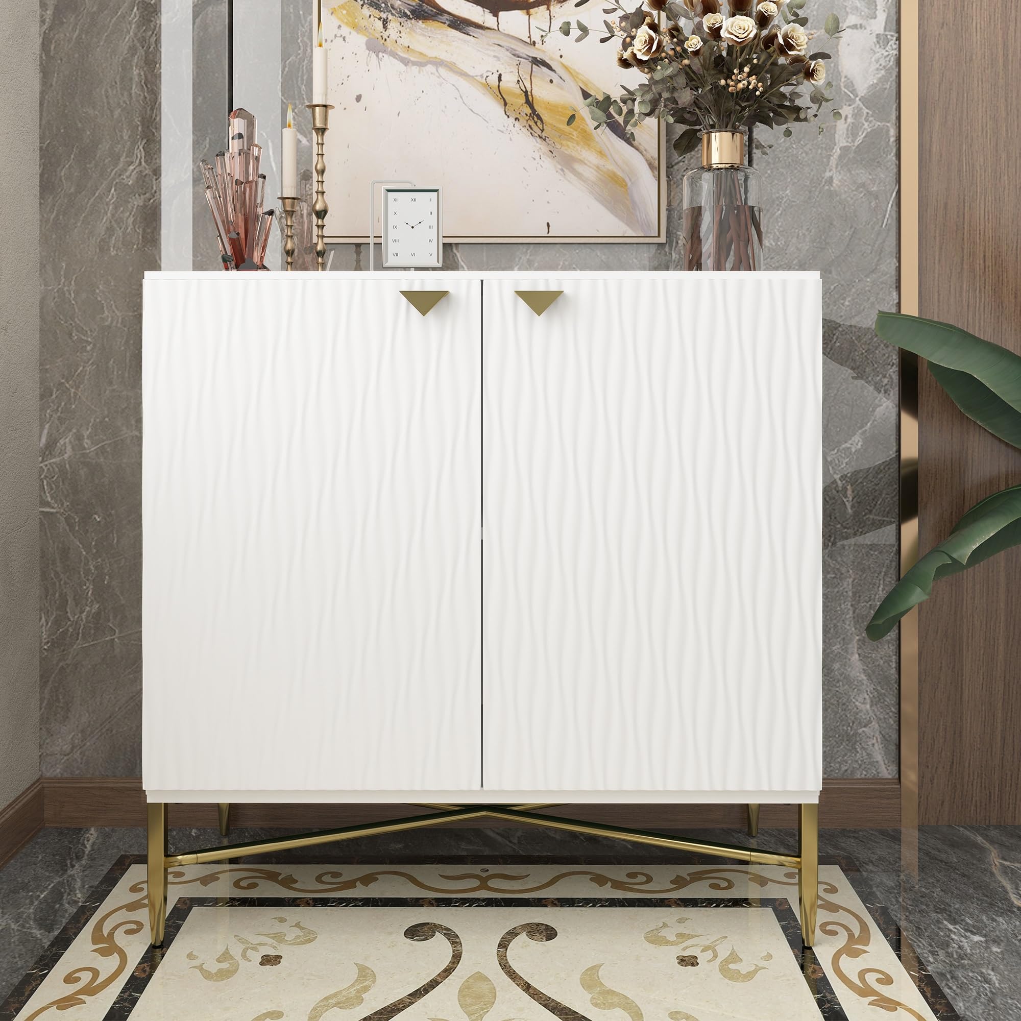 Chic Home - Armario moderno de 2 puertas para entrada pasillo y pasillo muebles es para el hogar