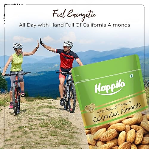 Miniatura 8 de Happilo Almendras de California 100% naturales premium bolsa de 2.2 lbs  Badam Giri Premium  Alto en fibra y aumenta la inmunidad  Nueces reales