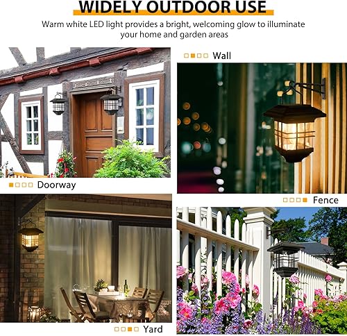 Miniatura 7 de Farol solar colgante para exteriores, luces solares para exteriores, impermeables, faroles solares para exteriores, luces solares antioxidantes con