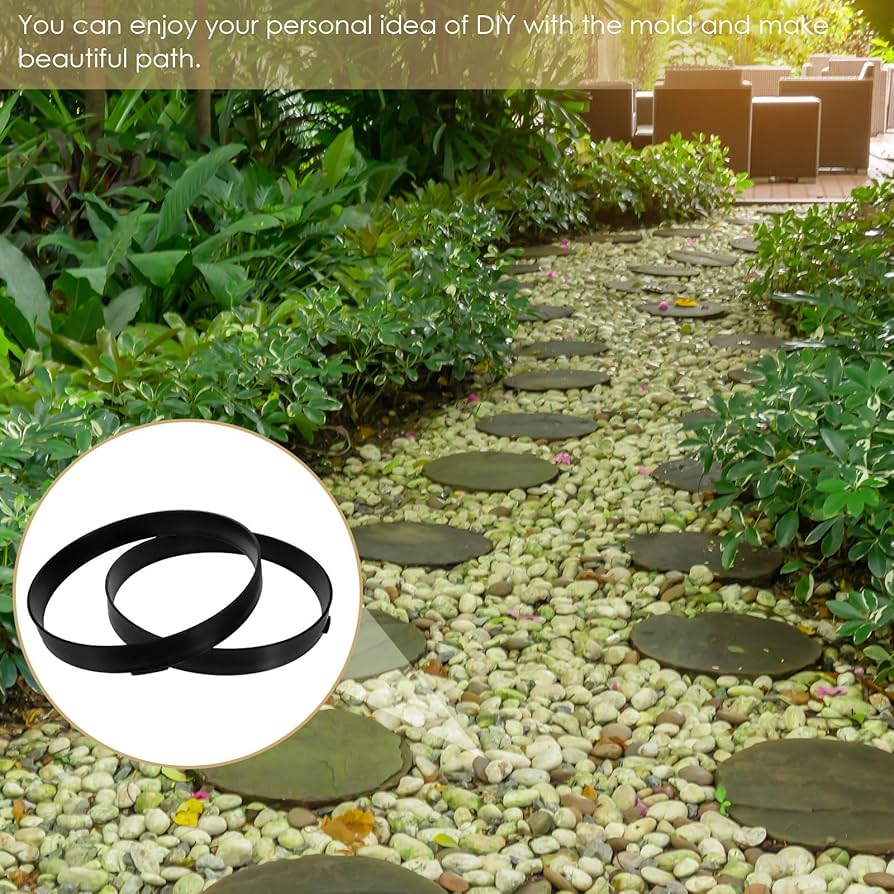 4 X Plastic Patio Stepping Stones - Weatherproof Concrete Effect Anti Slip Square Paving Slabs Each Measure 30 X 30cm~5053335607678 08c Mp