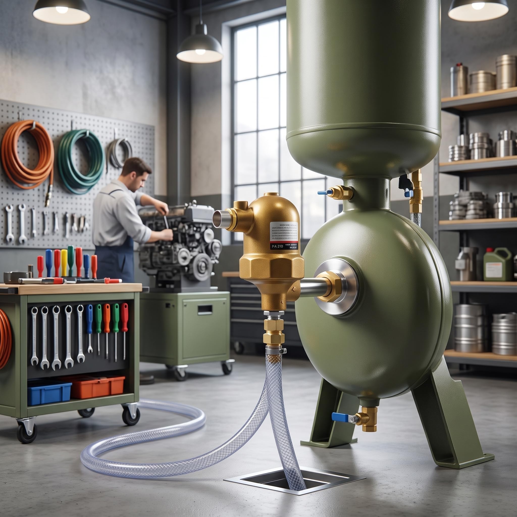 Headerbs Aluminiowy automatyczny zawór drenażowy, wysokowydajny osuszacz sprężarki bez strat z wlotem DN15 DN6 do sprężarek powietrza i sprzętu