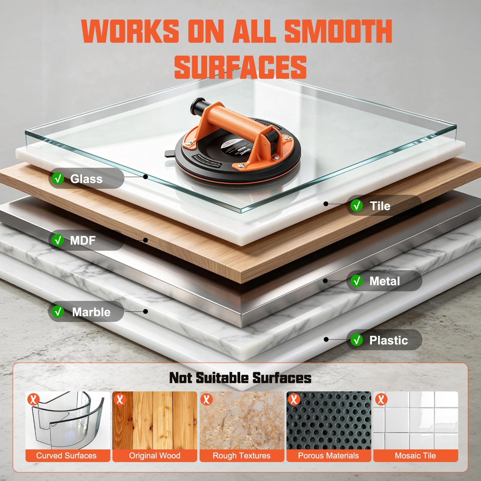 Heavy Duty Suction Cups - Lift Glass & More -2