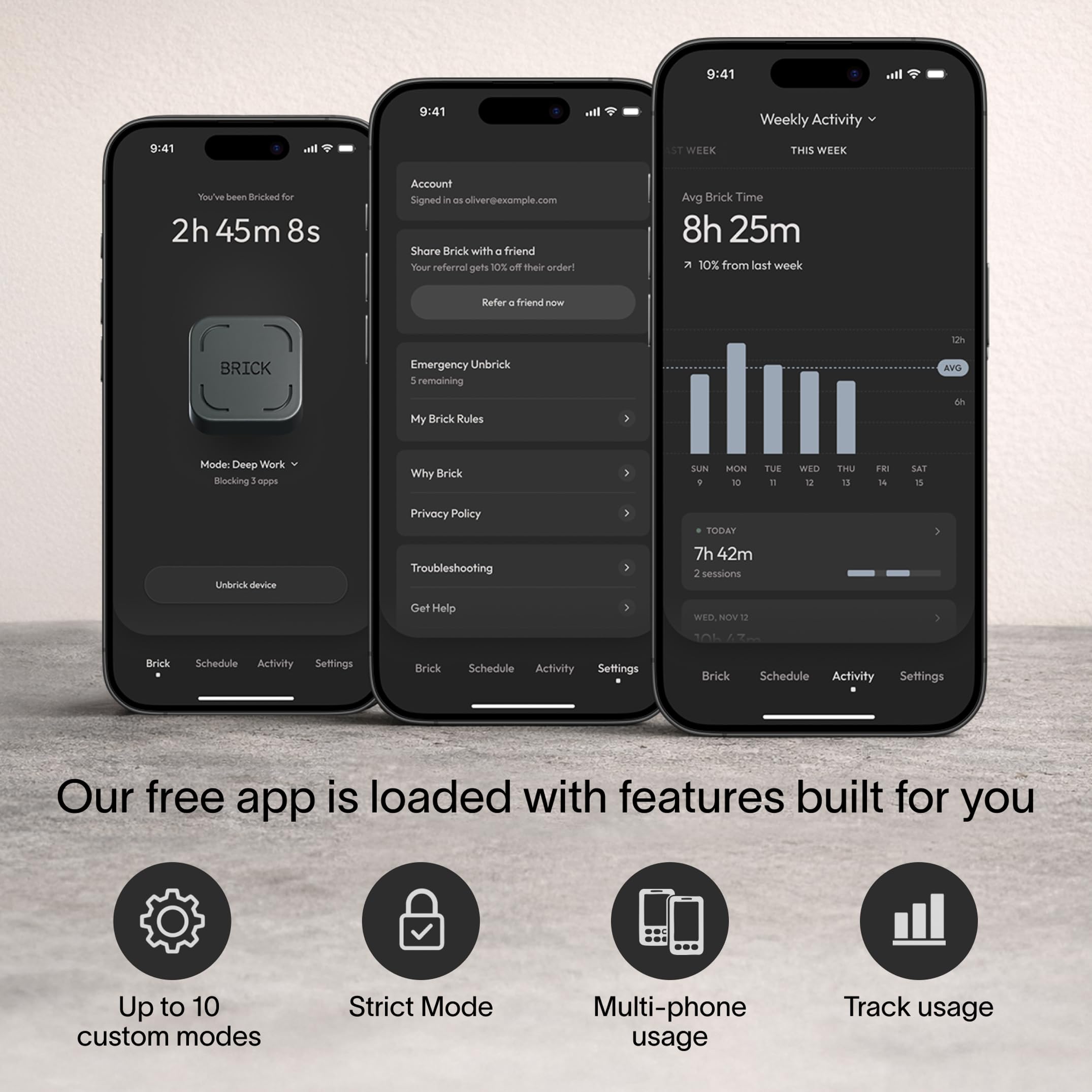 Amazon | The Brick スマートフォンアクセスブロッカー、サブスクリプ
