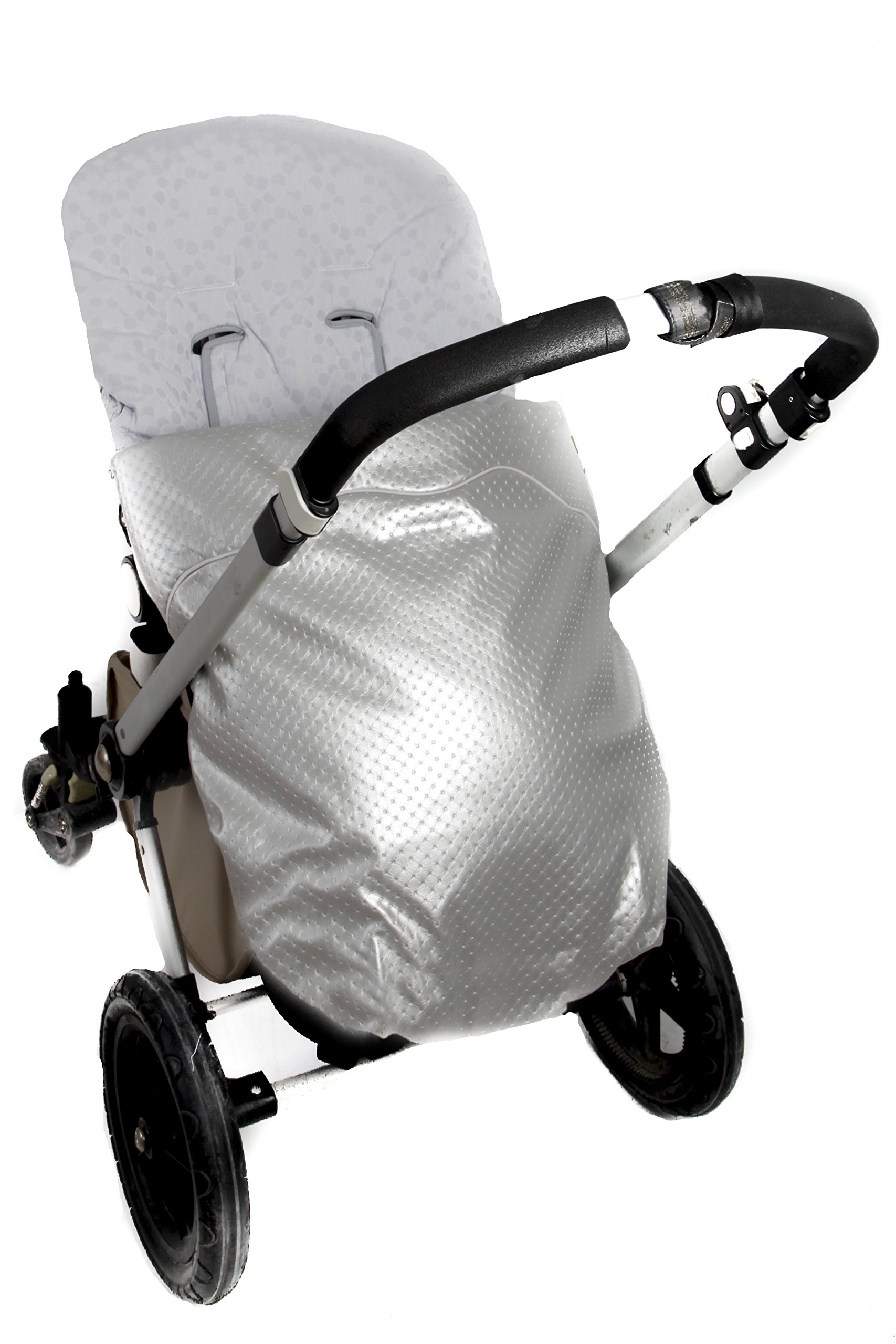 Saco Polipiel Universal de entretiempo para Silla de Paseo. " Danielstore" Color Plateado-gris