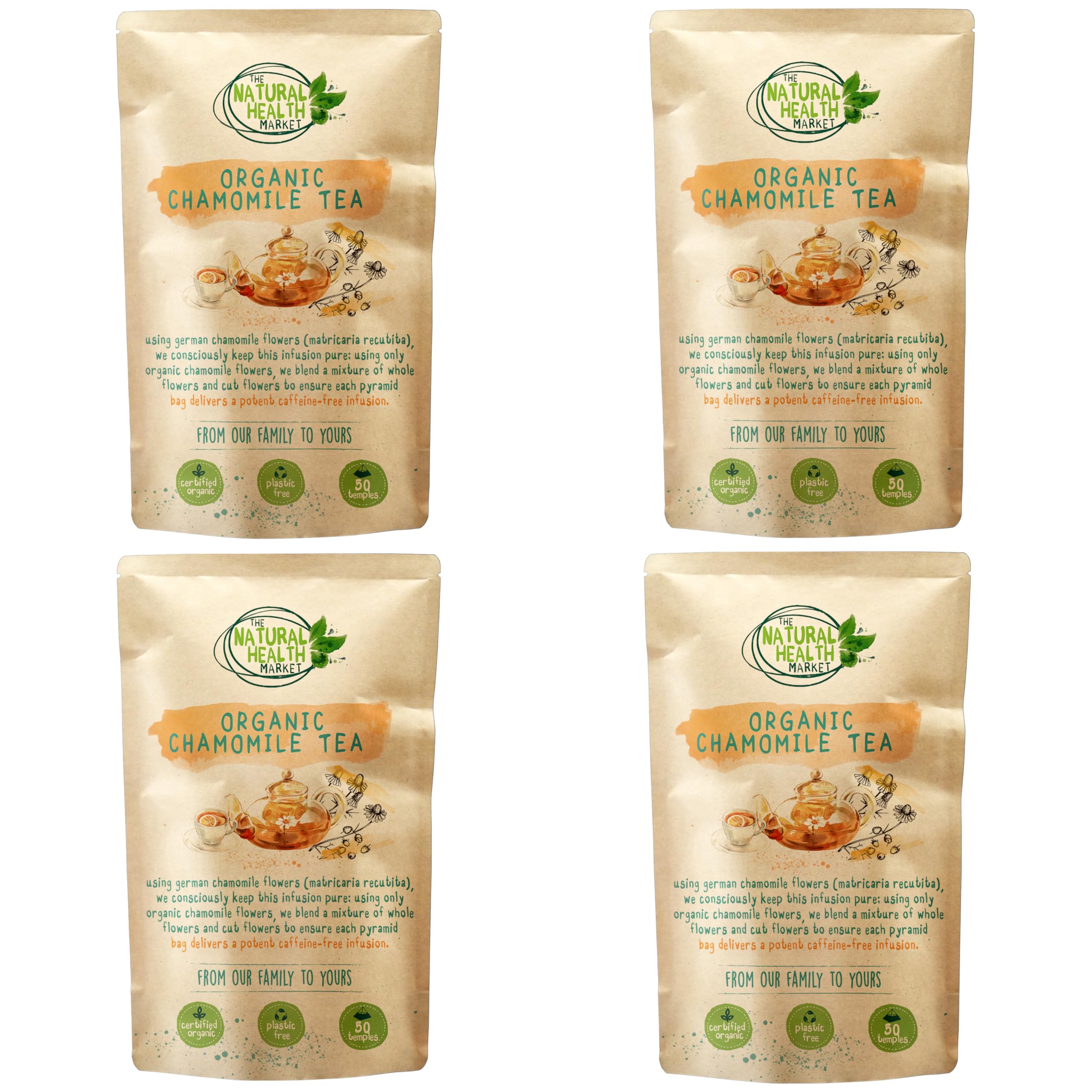 Organic Ginger Tea Bags – Strong Pure Ginger Root Herbal Tea – Plastic-Free & Caffeine-Free – Soil Association Organic – 50 Compostable Tea Bags – The Natural Health Market — view 41