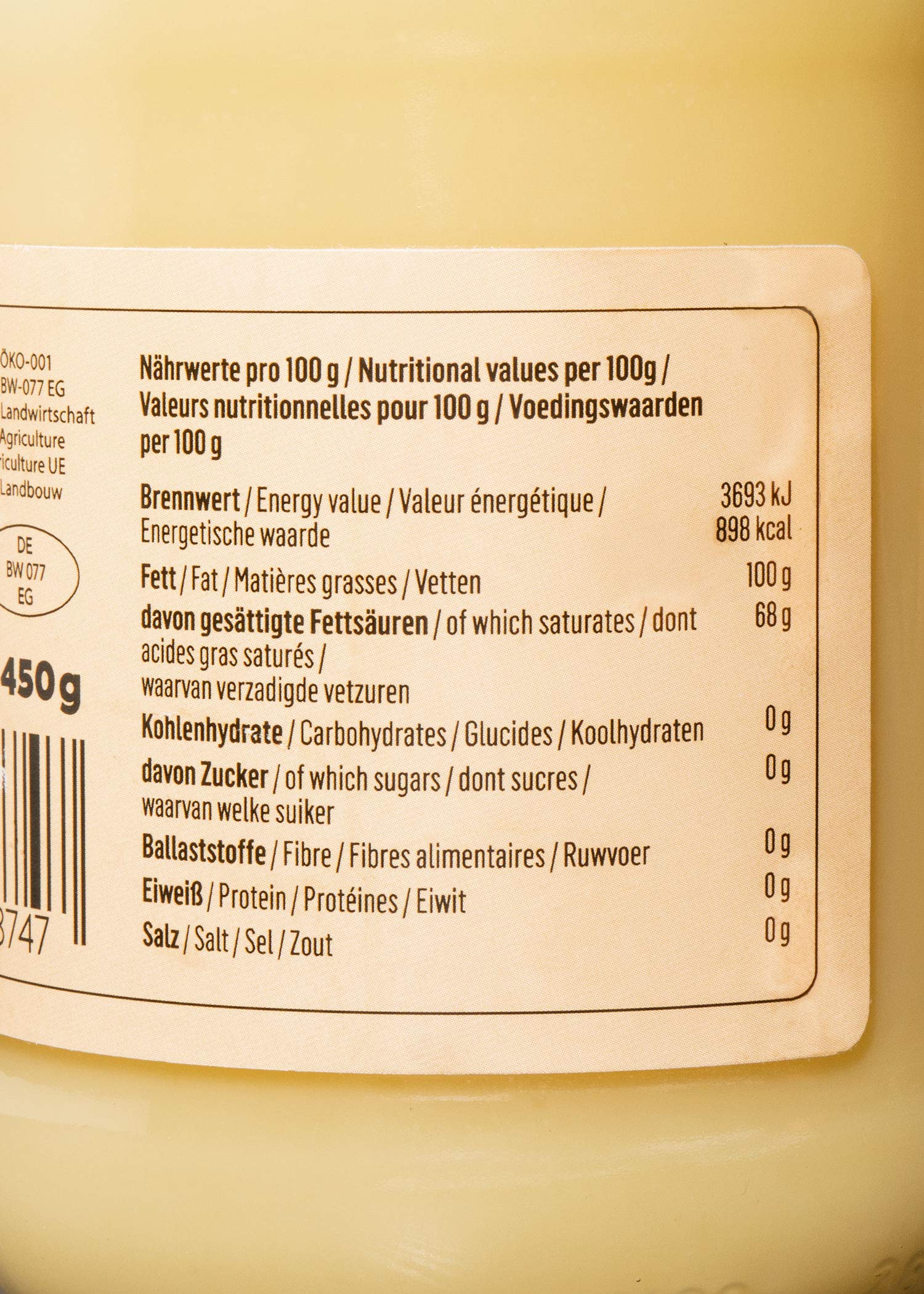 KoRo - Ghee bio 420 g - burro chiarificato, burro sciolto, senza lattosio, tipico della cucina ayurvedica