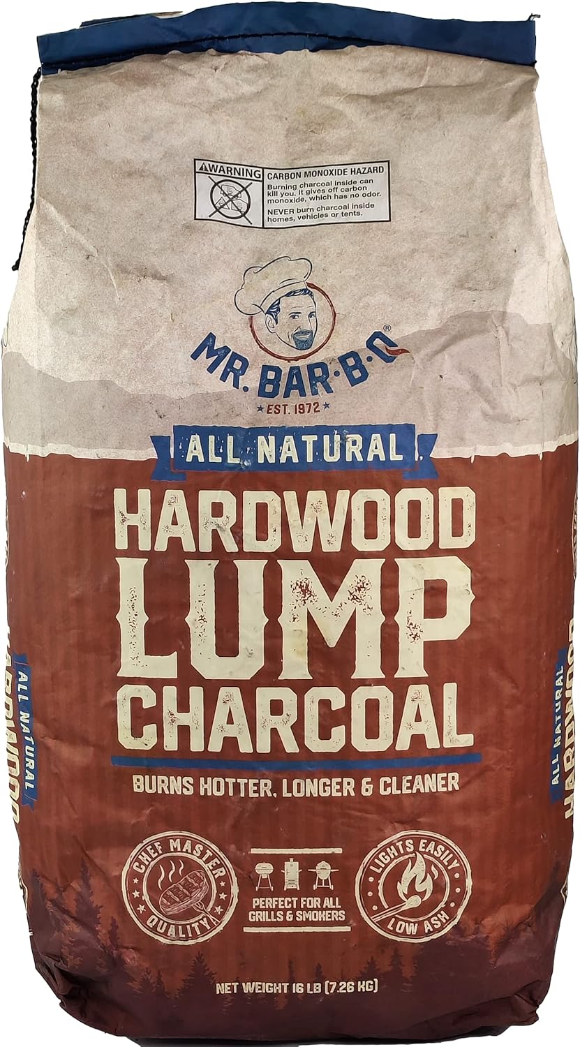 Mr. BarBQ Natural Hardwood Lump Charcoal Burns Hotter