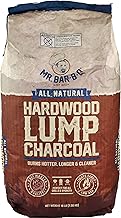 16 LB. All Natural Hardwood Lump Charcoal by Mr. Bar-B-Q - Premium Natural Charcoal for Grilling, BBQ, Smoking, Kamado & Kettle Grills - Burns Hotter & Longer - Smoky Flavor, Low Ash & Easy to Light