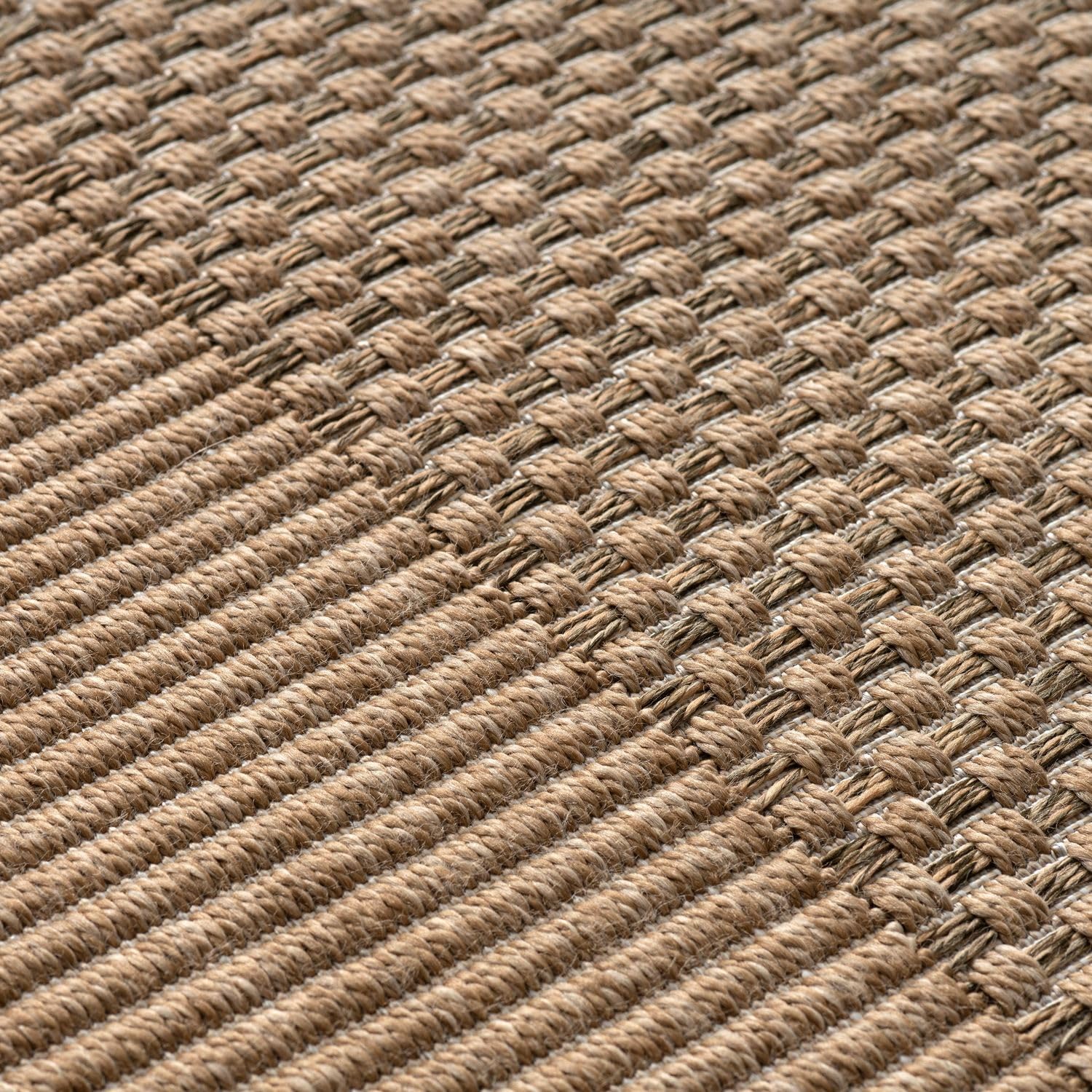 TT Home Alfombra Interior Exterior Tejido Laminado Balcón Terraza Ribete Negro, Tamaño:120x170 cm