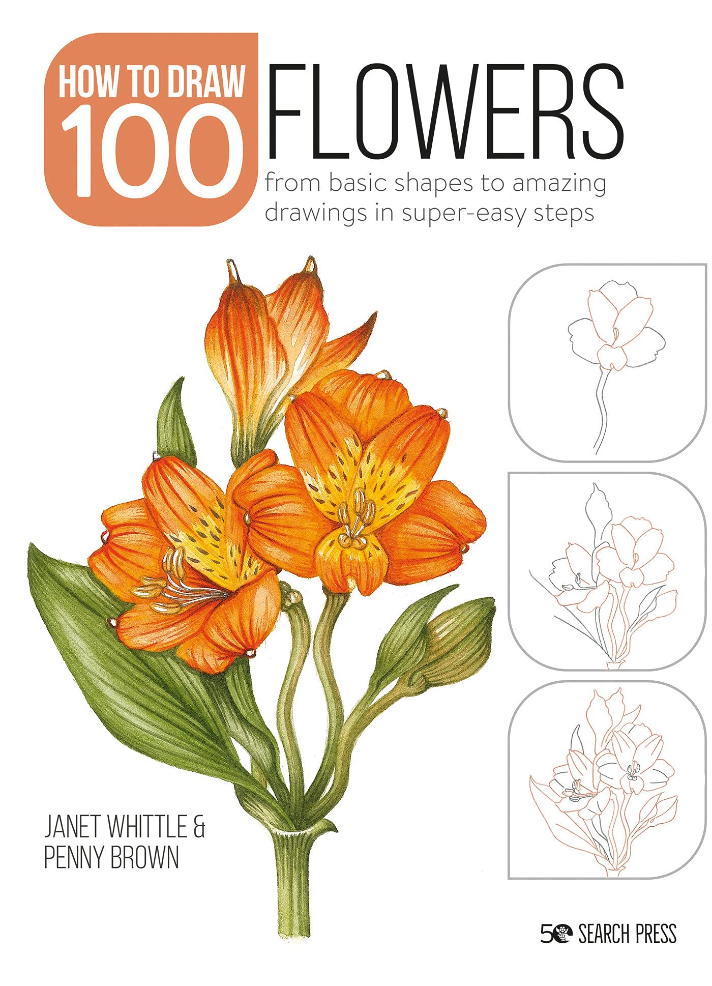 Draw 100: Flowers: From basic shapes to amazing drawings in super-easy steps