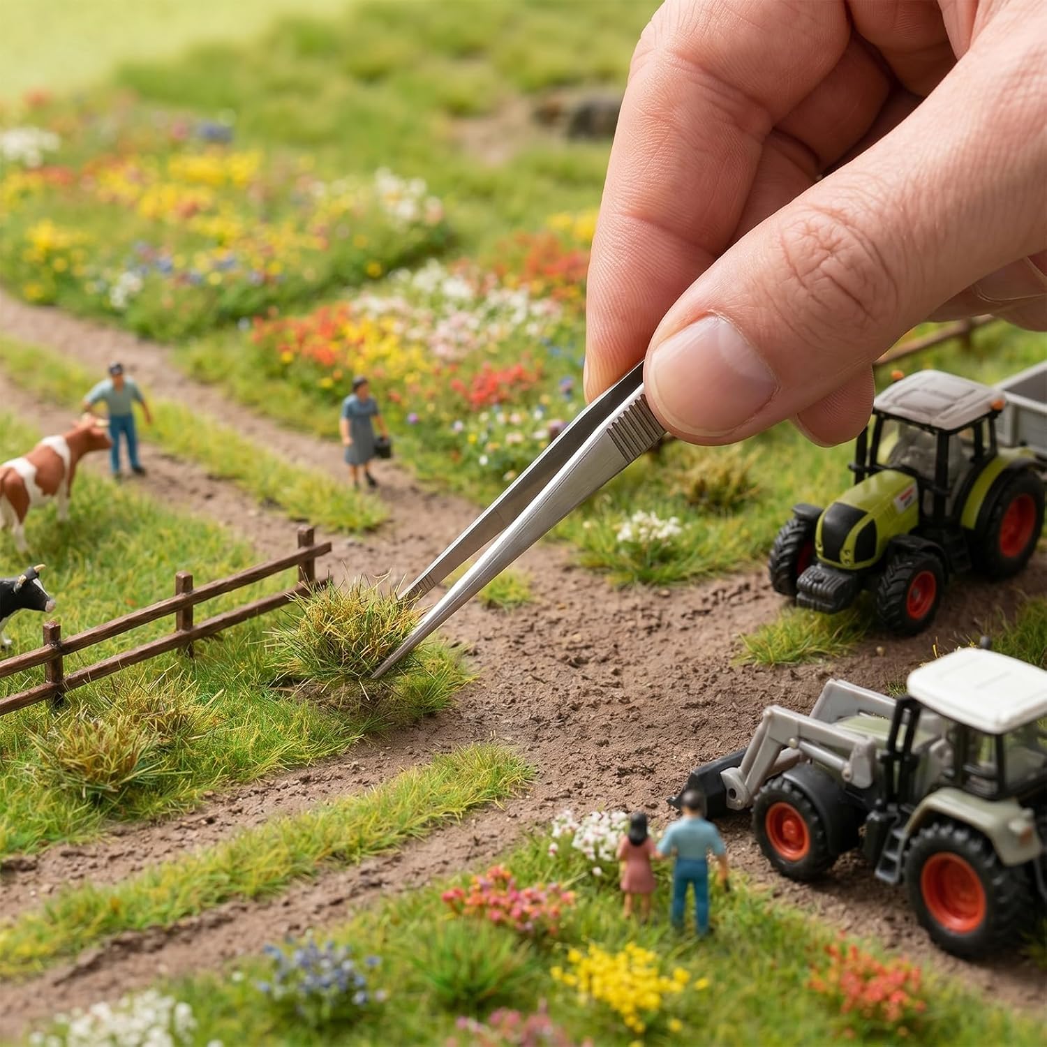 20PCS Mini Grass Tufts Static Grasses Model for Diorama Materials Supplies | Green Stuff World DIY Grass for Woodland Scenics, Dioramas Grasses for Model Train Layout, Diorama Kit Accessories