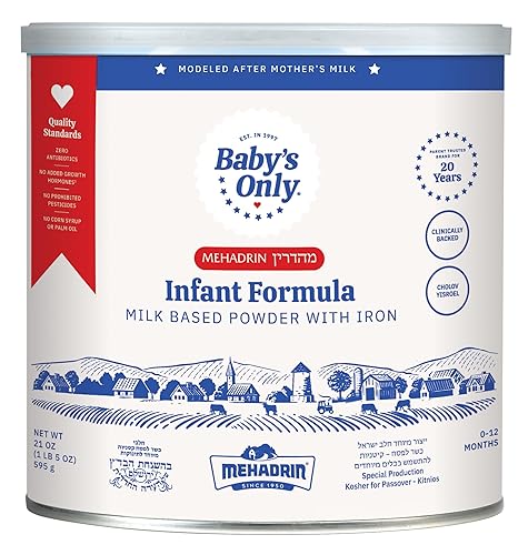 Baby's Only Complete Nutrition Fórmula para bebés, polvo a base de leche con hierro, modelado después de la leche materna, hierro, colina, vitamina