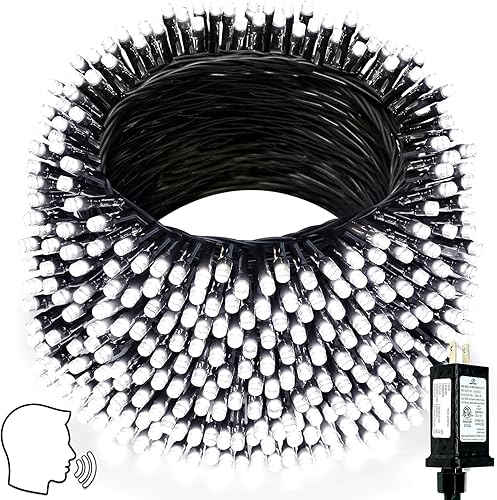 Miniatura 8 de Luces de Navidad Inteligentes Controladas por Voz para Exteriores, 75.8 pies, 200 Luces LED de Cadena Extensibles con 7 Comandos de Voz, 12 Modos y
