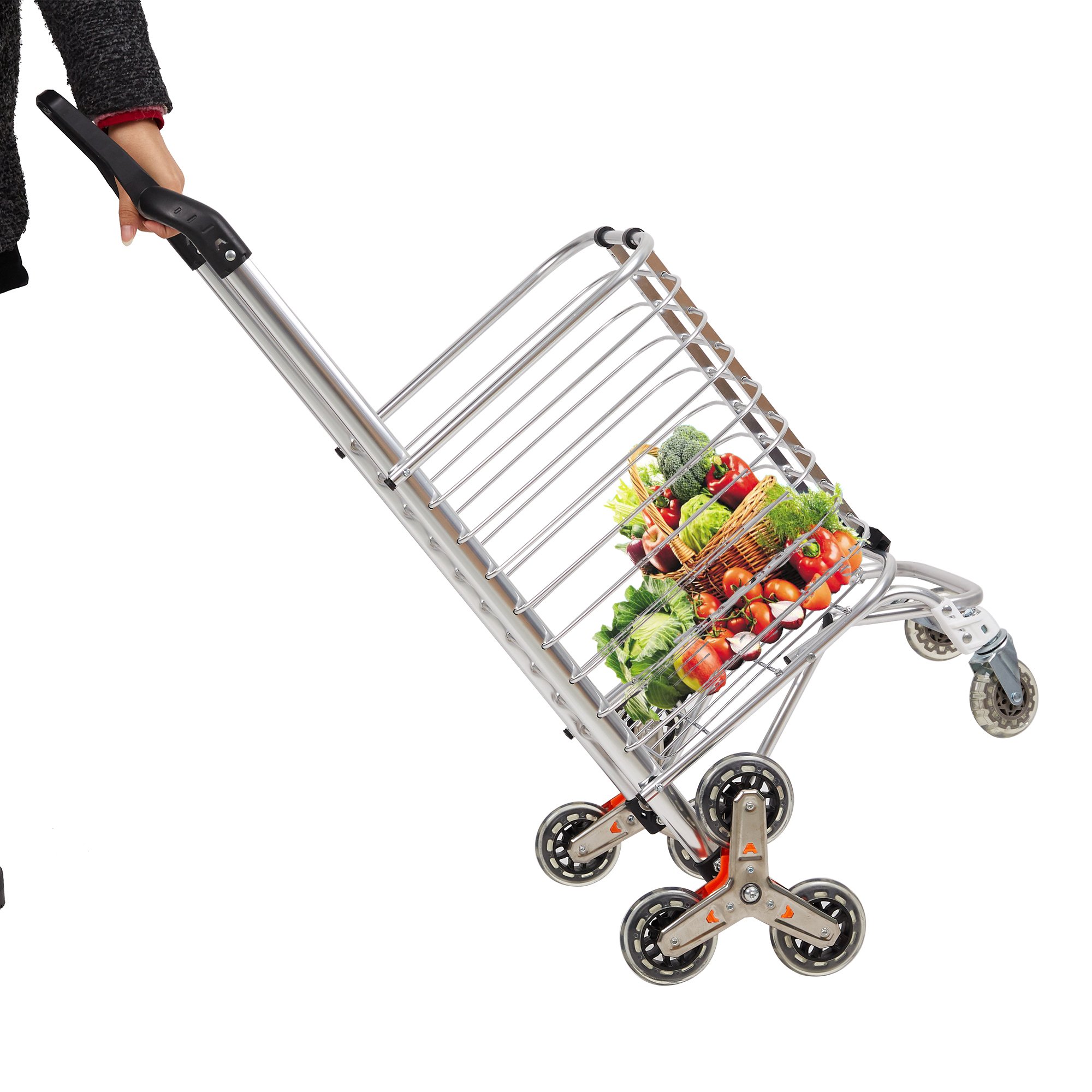 Buy Dporticus Aluminum Grocery Shopping Cart Stair Climbing Cart