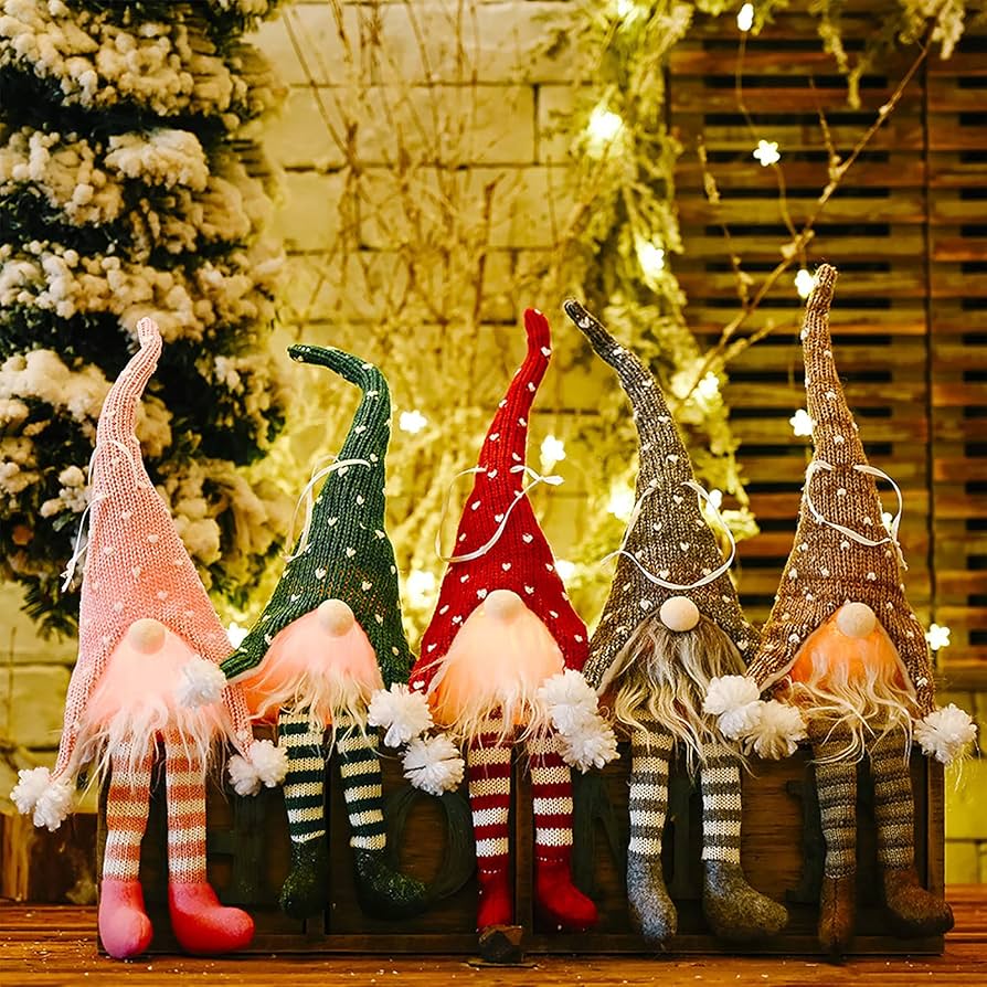 Amazon.co.jp: 5個 光で クリスマス 足長トムテ 北欧の妖精