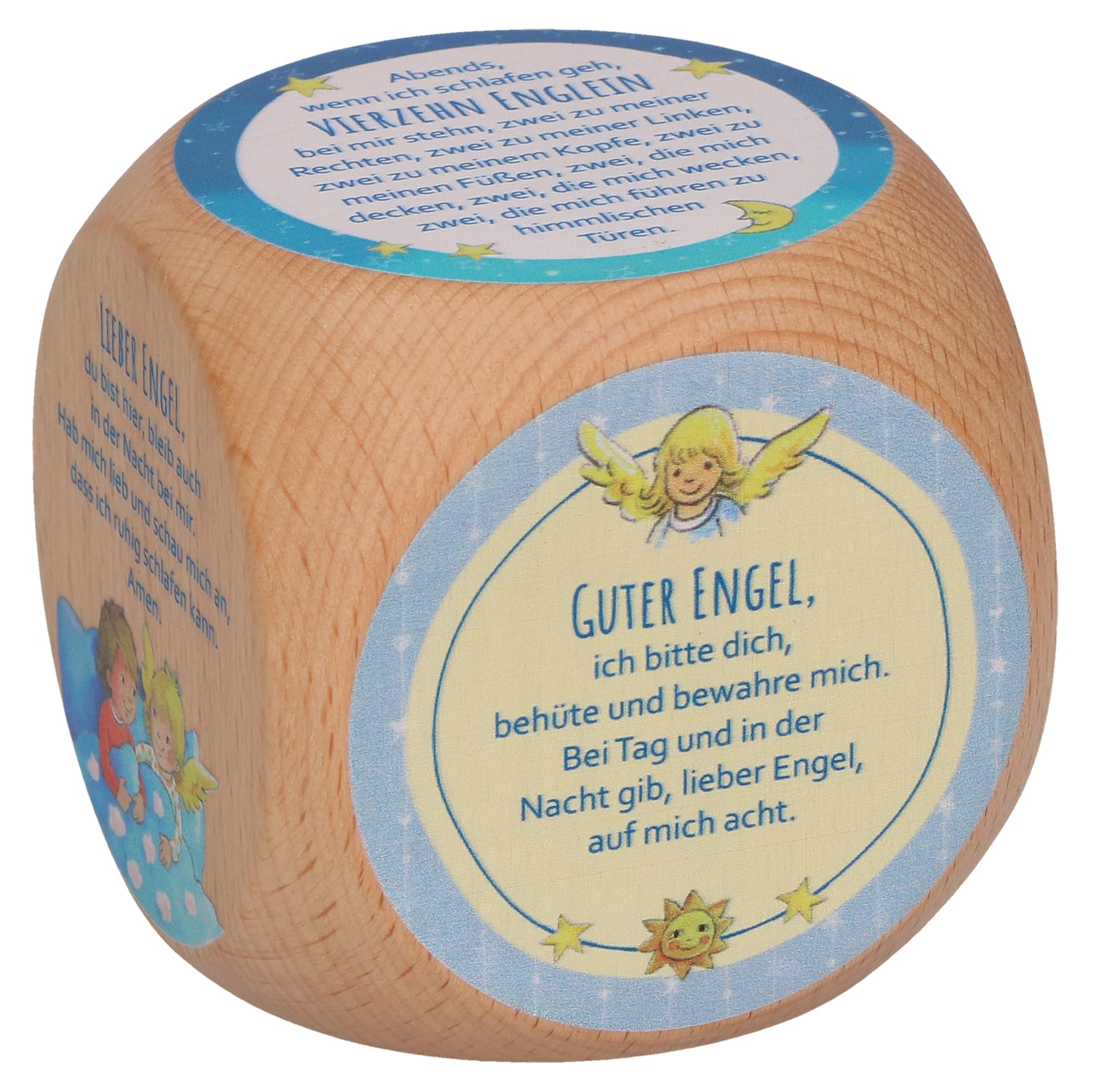 Dé de prière en bois cadeau de baptême et de communion idéal