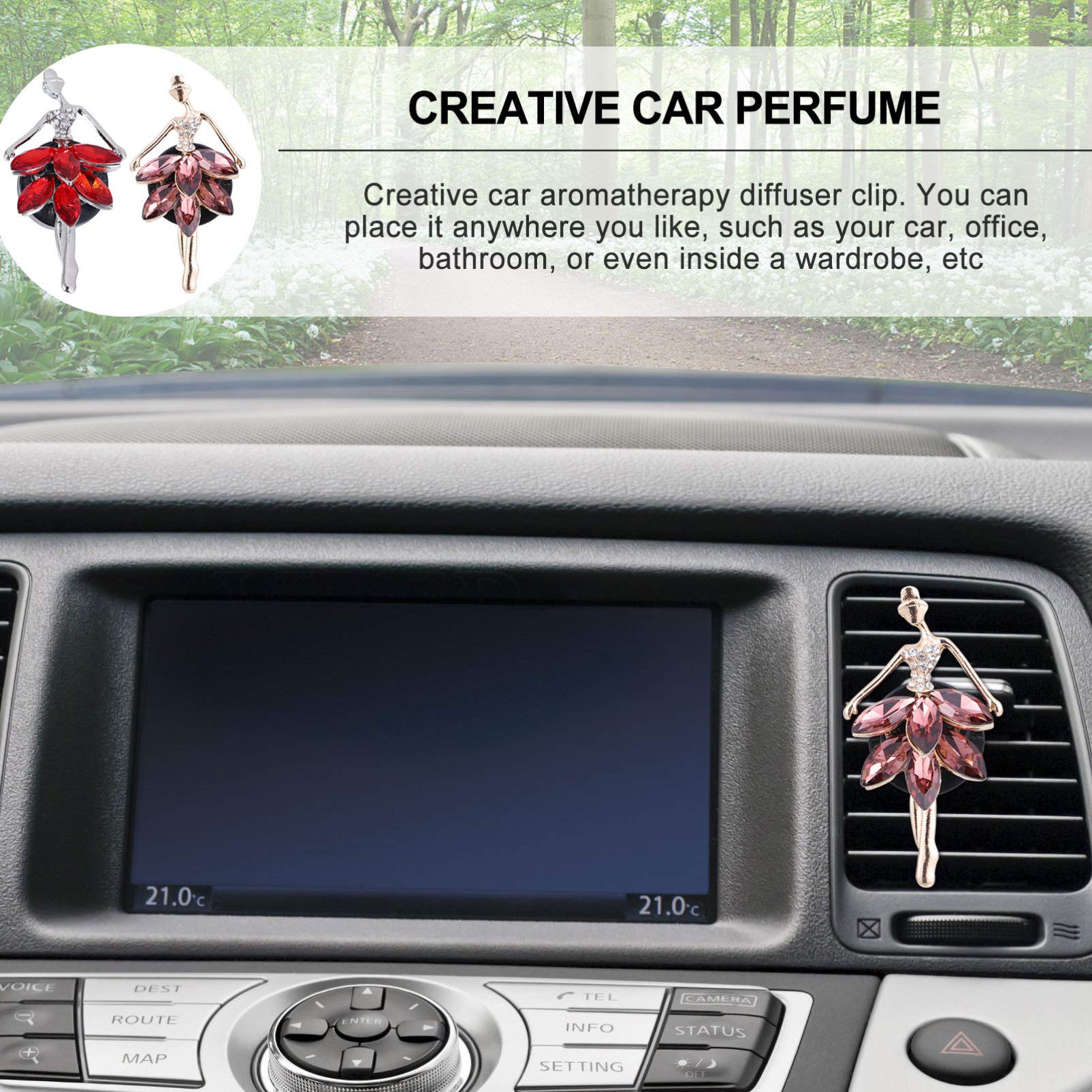 6stücke Auto Aromatherapie Clip Ballett-dekoration Für Auto-luftauslass Duftspender Für Frische Luft Im Innenraum Einfach Anzubringen Sorgt Für Angenehmen Duft Und Stilvolle