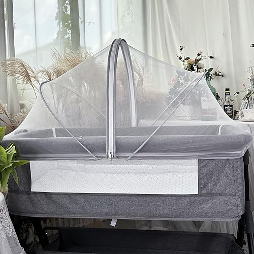 Miniatura 3 de Mosquitera para cuna de bebés para mantener a los insectos, insectos, gatos fuera, cuna para niños pequeños, cama de noche, red de seguridad con