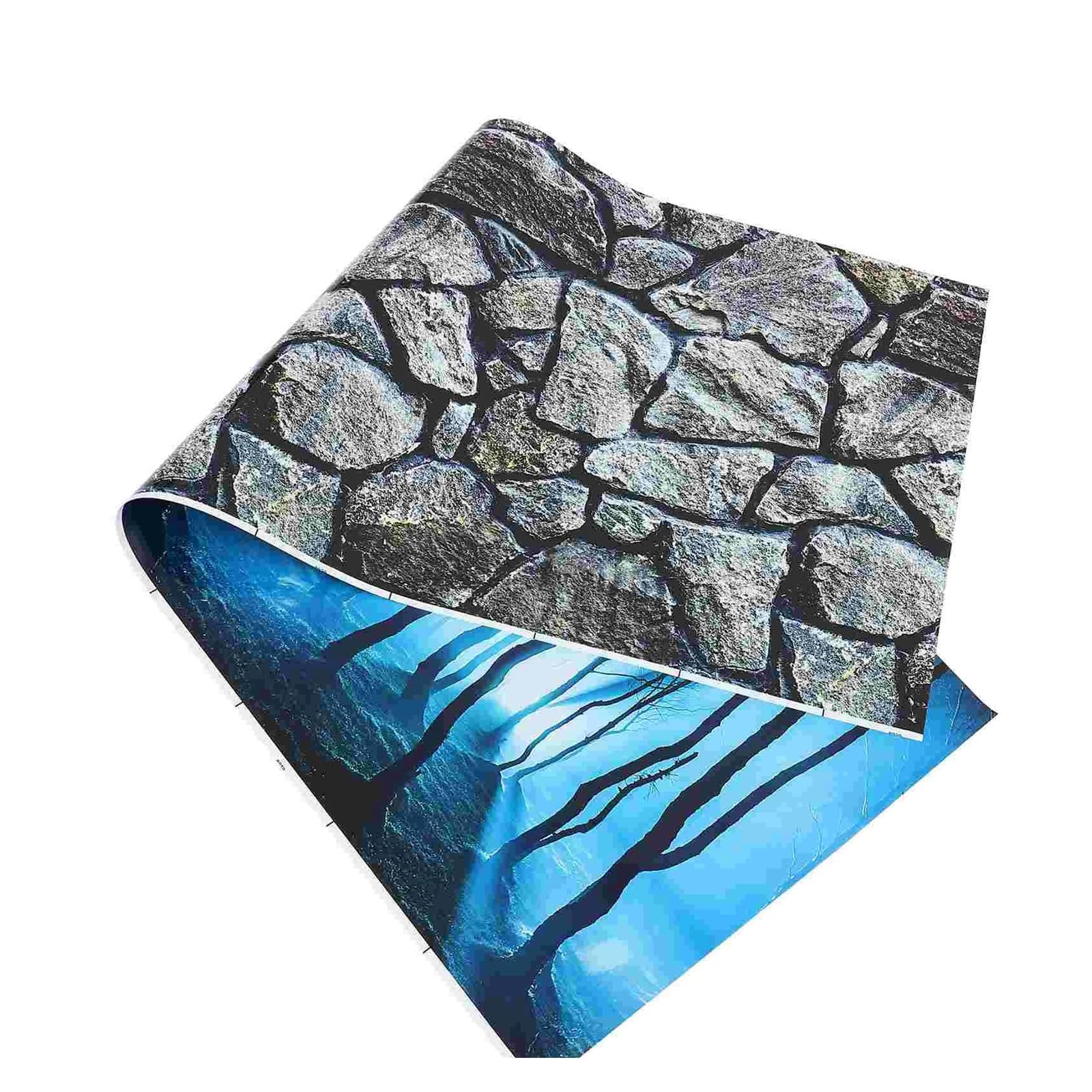 OJEVMLFVQ Aquarium Background Fish Tank Background Paper Aquarium Picture Decorate Sticker