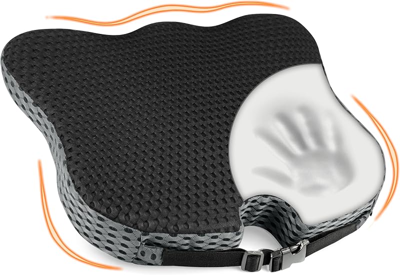 Car Seat Cushion for Driving, Wedge Driver Seat Cushion for Car | Memory Foam Car Seat Cushion for Long Driving, Car Cushion for Height, Non-Slip Base for Driver, Trucks, Office Chairs, Black