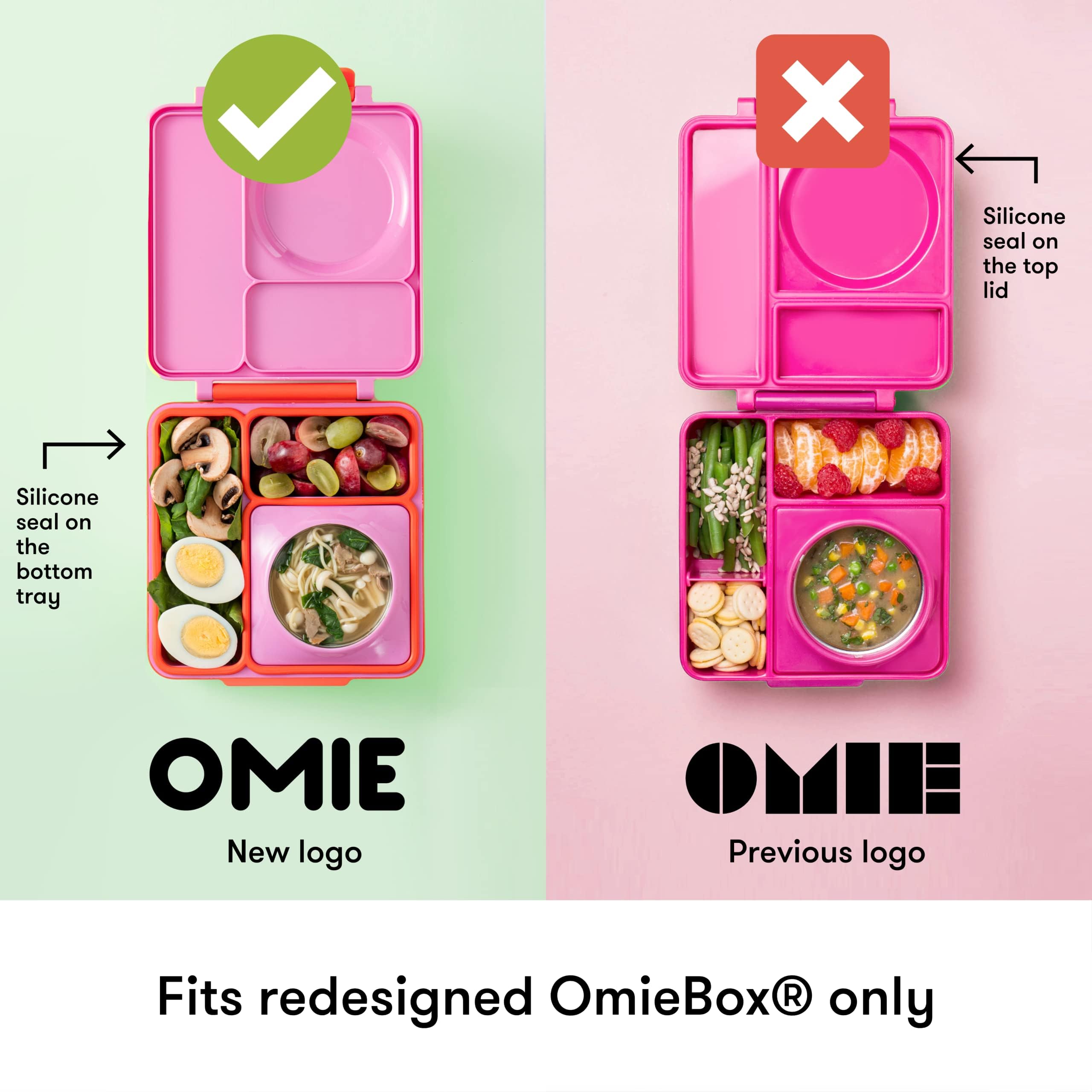 Omie Caja (paquete de 2) recipientes para salsas a prueba de fugas para llevar, contenedor de aderezo de ensalada, contenedor de condimentos con tapas, silicona segura para alimentos, 4 onzas