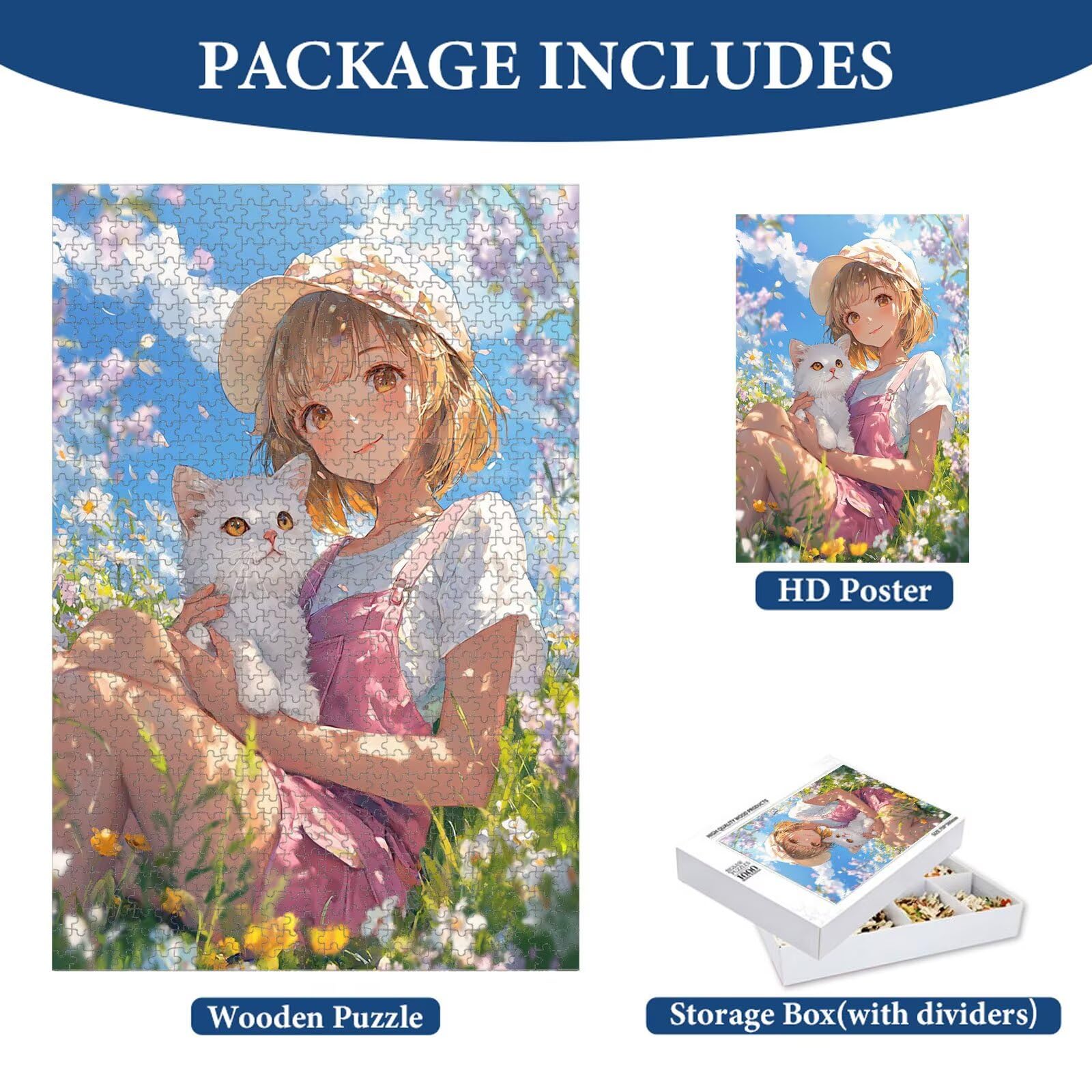 3000 elementów, puzzle dla dorosłych, komiksy i dziewczynki, drewniane puzzle 1T#2205 | Drewniana konstrukcja, precyzyjne cięcie, jasne kolory, statyczne hobby, relaks, dekoracja domu, prezent, 87 x 111 cm