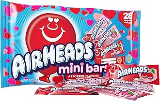 Airheads Mini Bars, Valentine's Day Candy Variety Bag, Individually Wrapped Bulk Candy for Adults & Kids, Party, Non-Melting, 12 oz Bag