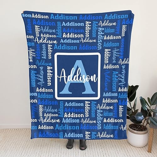 Miniatura 7 de Dr.TOUGH Mantas personalizadas para niños y adultos, mantas personalizadas con nombre para niños, manta de bebé personalizada, regalos