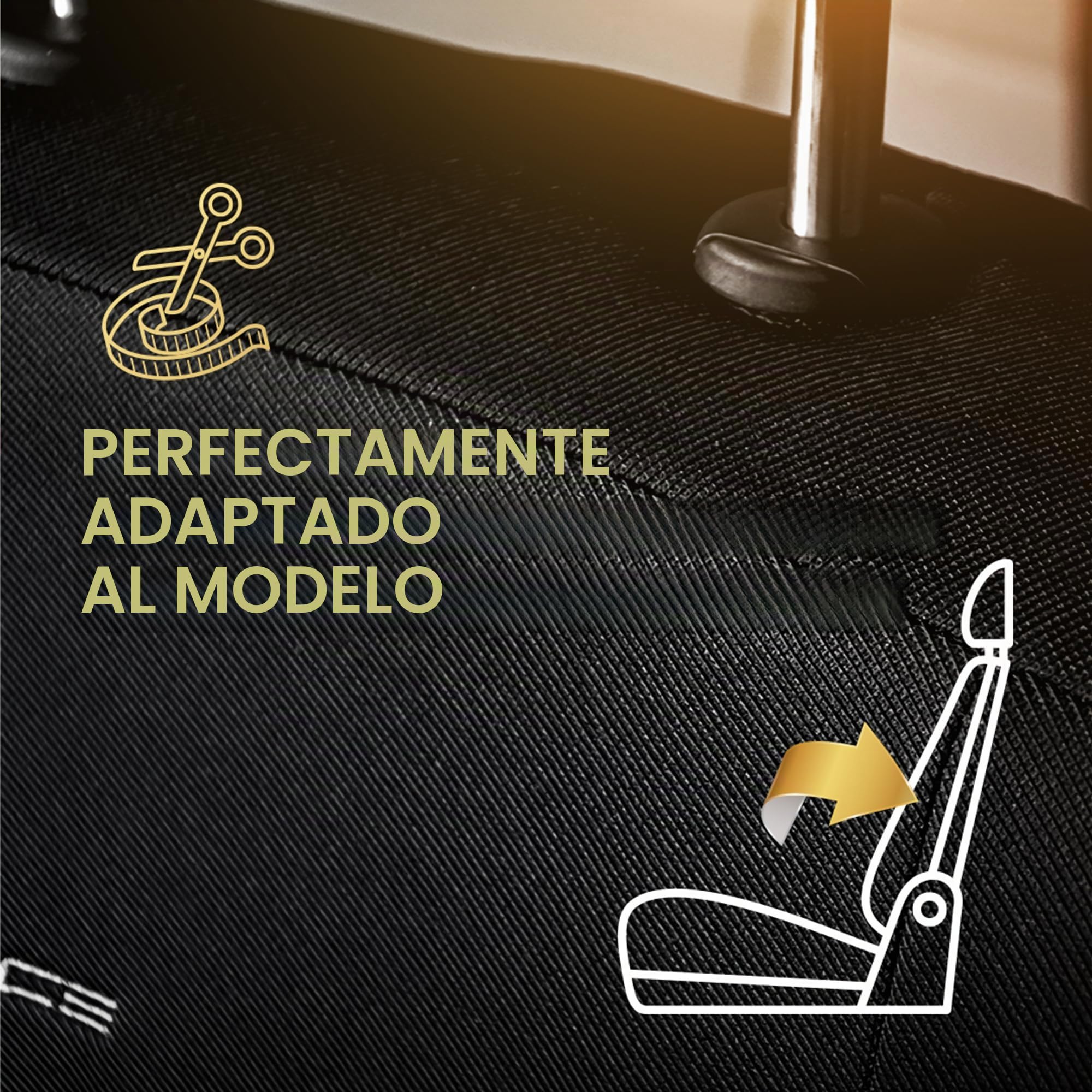 MOTOS Fundas Asientos Coche para Renault Scenic III 2009-2016 Funda Asiento Coche Delantero con Sistema de Airbag Activo, Ajuste, Material de Tres Capas, Aspecto Elegante, Aplicación Versátil