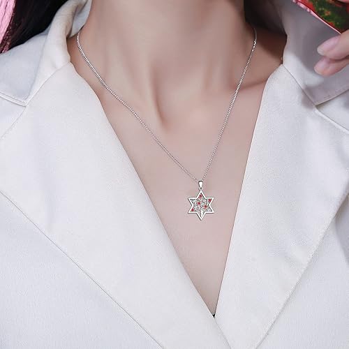 Miniatura 5 de Joyería de plata de ley 925, joyería judía de la estrella de David, joyería del árbol de la vida, collar, aretes, regalos de cumpleaños, regalos de