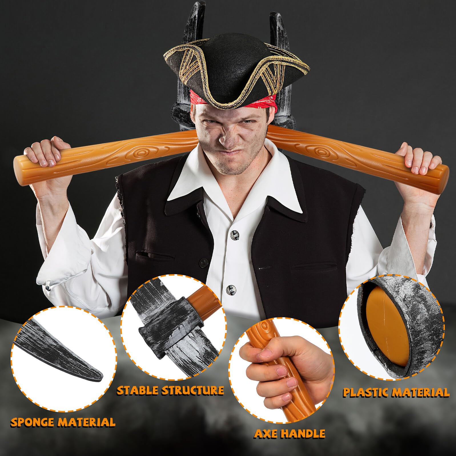 Gatuida 6 pièces Lot de Pioches Déguisement Accessoires Décoratifs Résistants pour Spectacles et