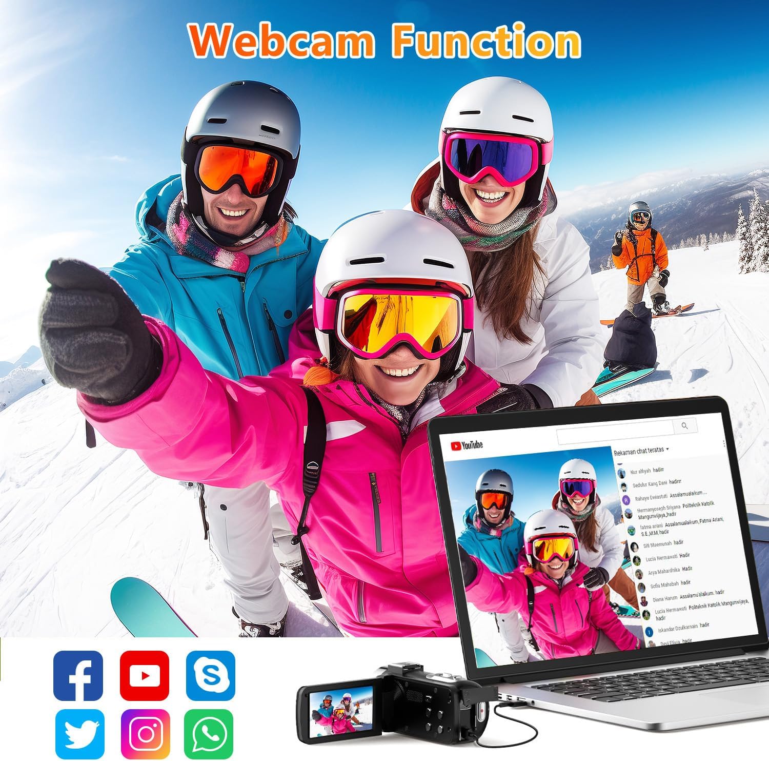 MiyoSavor4K Video Camera Camcorder 44MP 30FPS with IR Night Vision,18X Digital Zoom Camera Recorder 3.0 Inch 270 Degree Rotation Screen for YouTube with Remote Controller, 2 Batteries, 32GB SD Card - Image 4