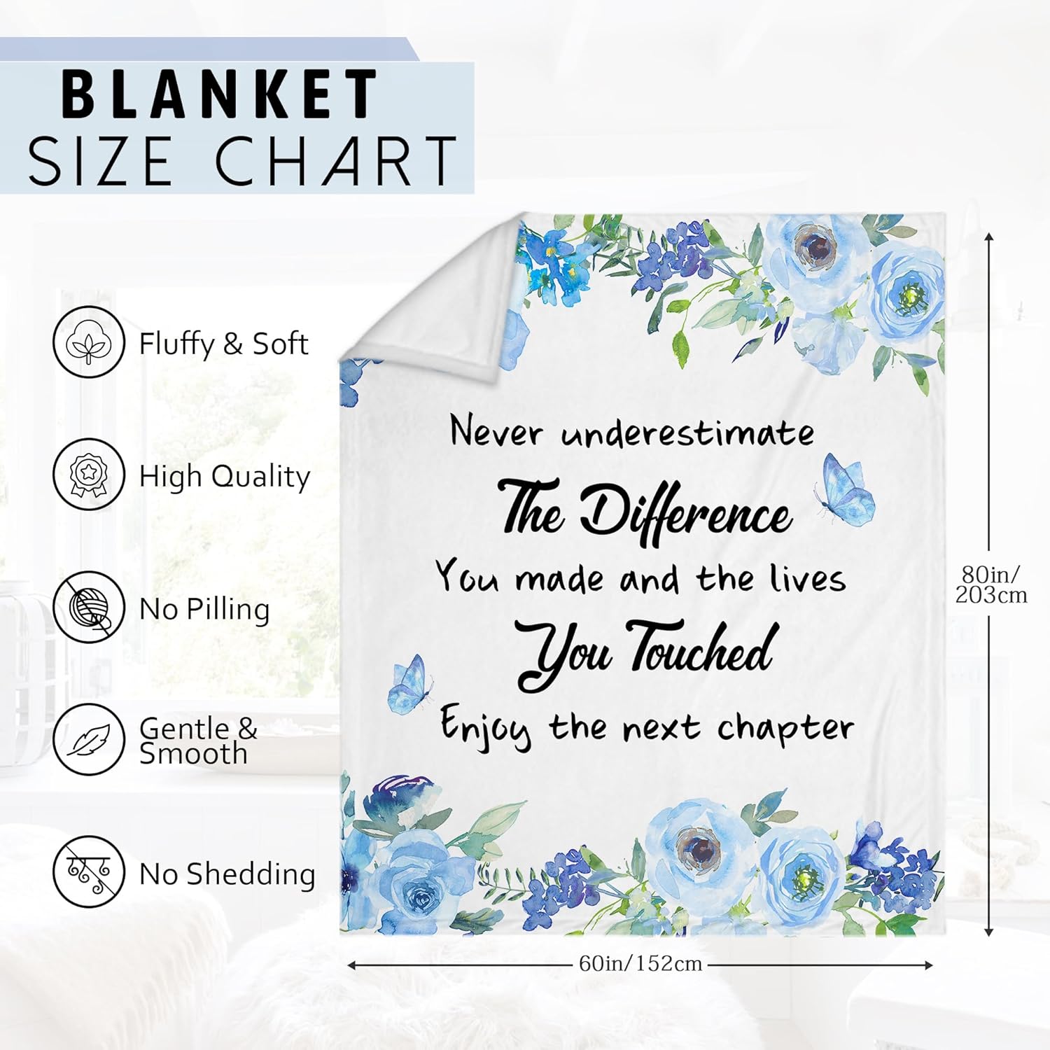 Retirement Gifts for Women, Farewell Gifts for Coworkers 2025, Goodbye Going Away Gifts for Friends Teacher Nurse Mom Boss, Leaving Gifts for Coworker, Classy Retirement Fleece Throw Blanket 60" x 80"