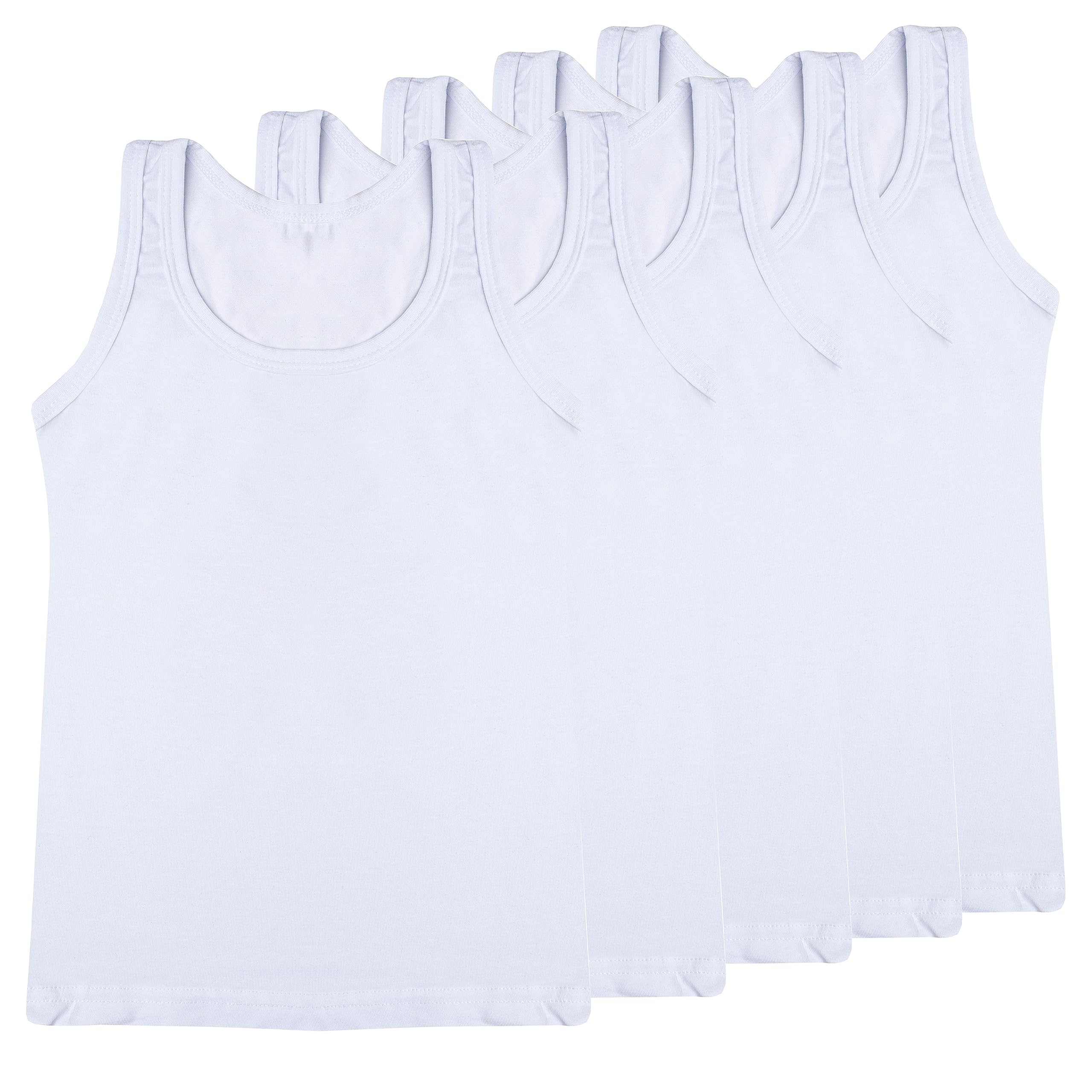 SGS 5er Pack Unterhemden Jungen Baumwolle - Hochwertige Unterwäsche Für Jungen, Atmungsaktive Unterhemd Kinder, Weiche und Bequeme Basic Shirts Für Alltag und Sport, Größe 98-164