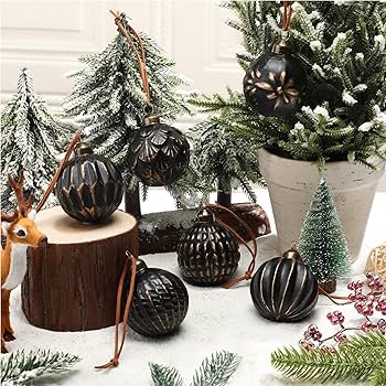 Amazon.co.jp: Kathfly 6個 ファームハウスボールオーナメント