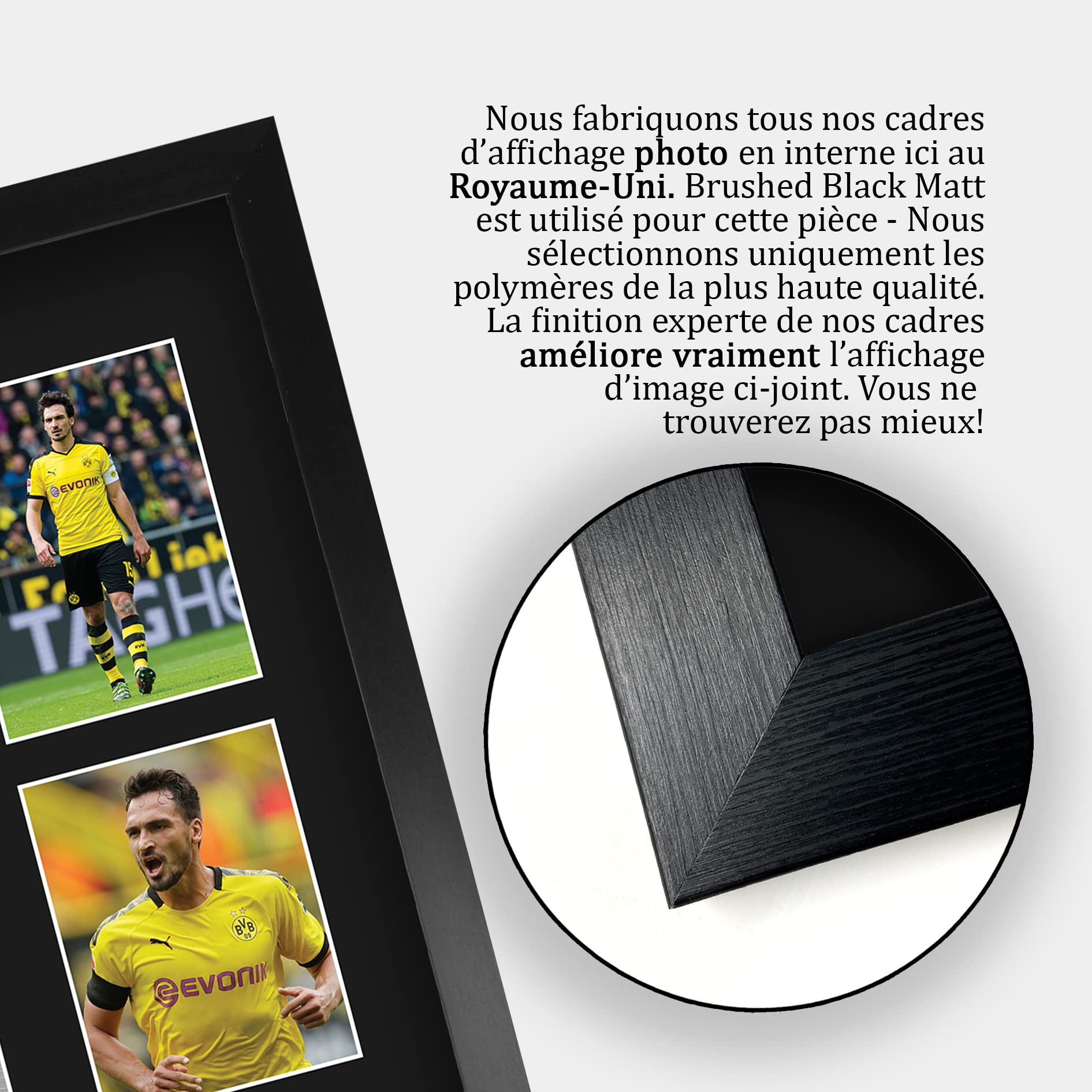 Tableau Encadré Mats Hummels - Borussia Dortmund - A3 - Cadeau Foot