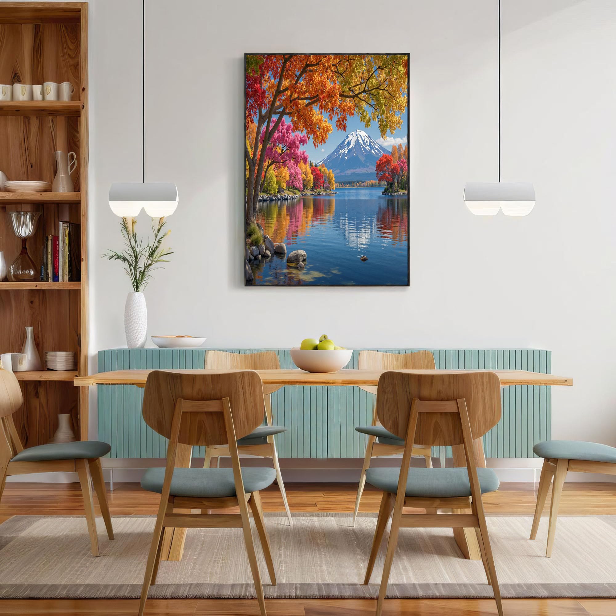 Lienzo de arces otoñales y Monte Fuji en gran formato 70x100cm 8
