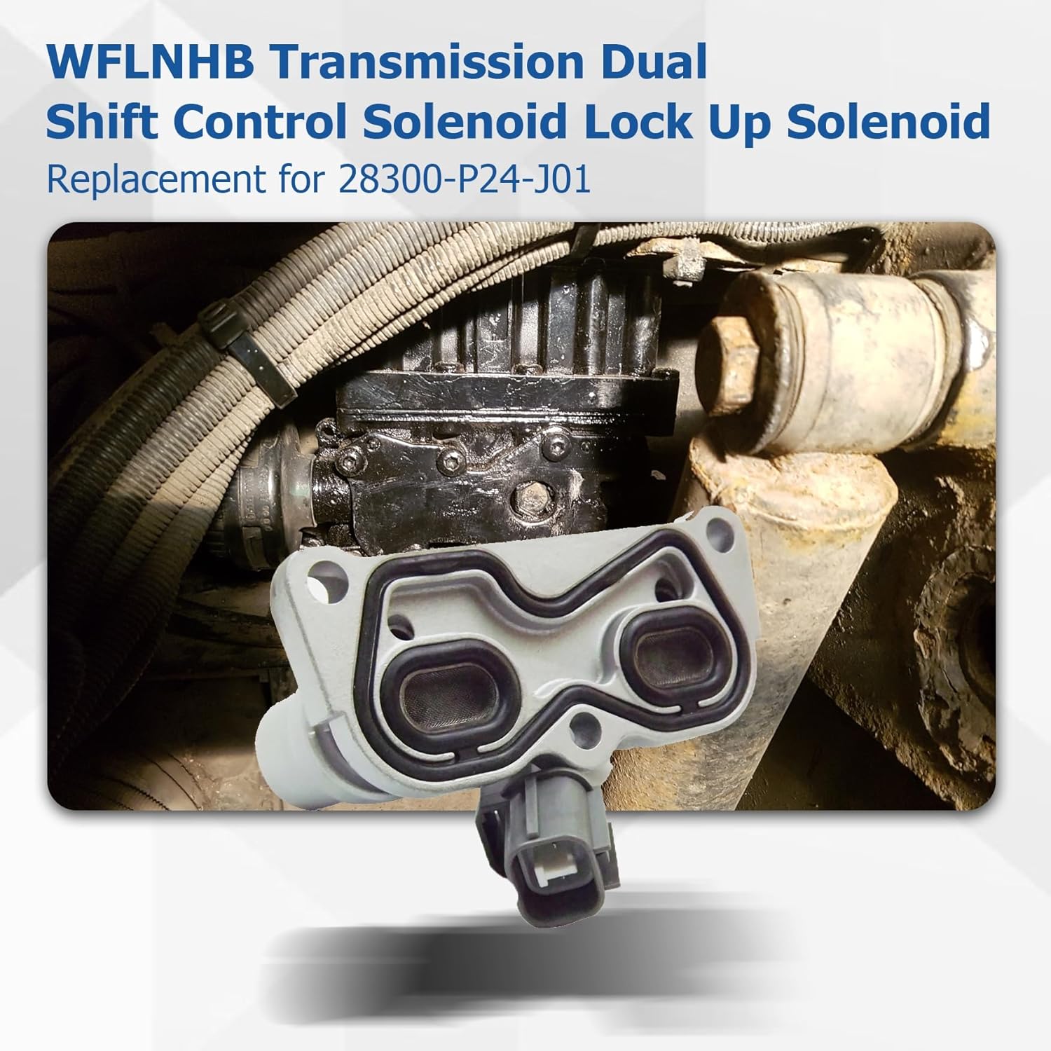 WFLNHB Transmission Dual Shift Control Solenoid Lock Up Solenoid 28300-P24-J01 Replacement for Honda Civic CRV Del Sol Acura Integra