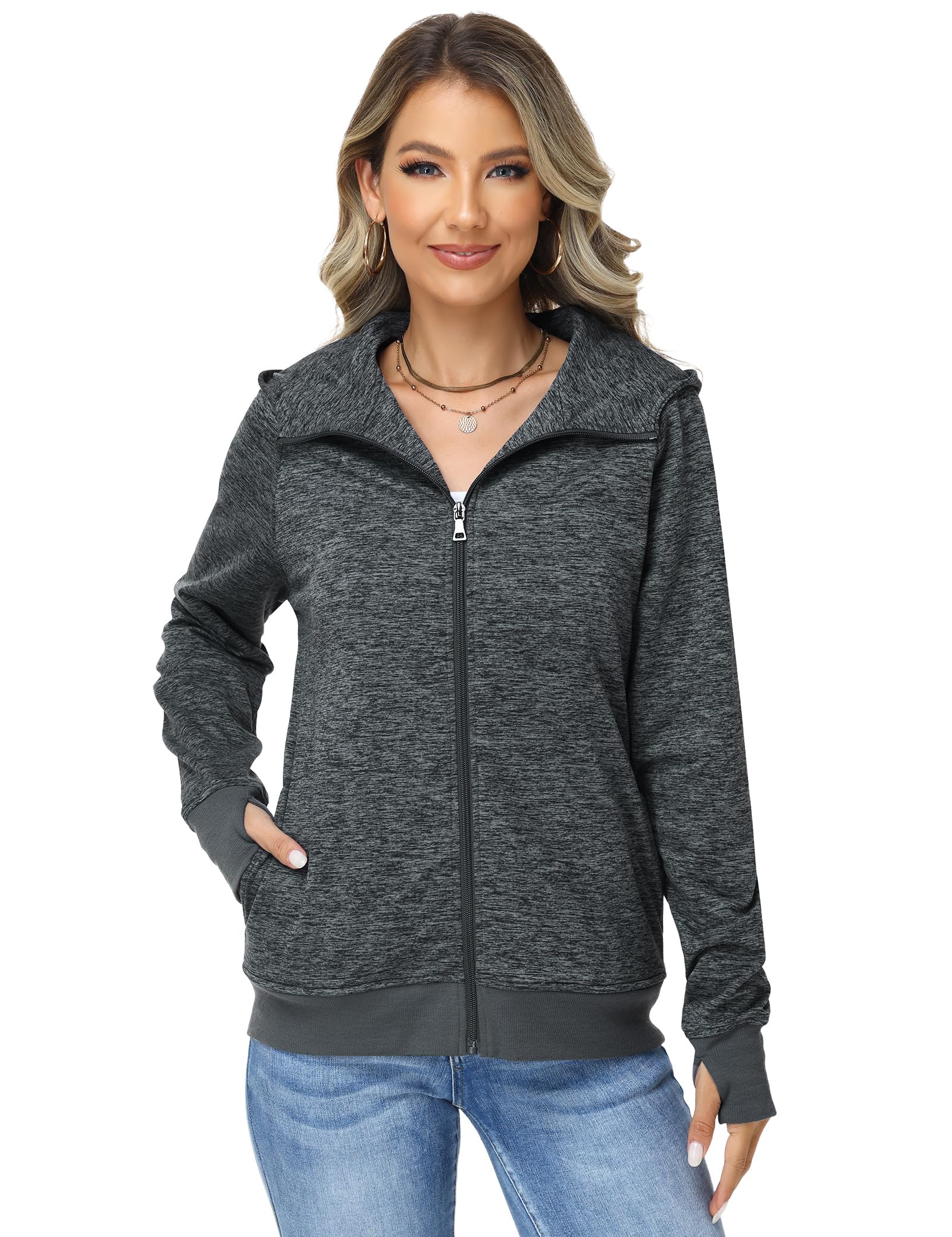 ANOTHER CHOICE Speckled Zip-Up Jacket