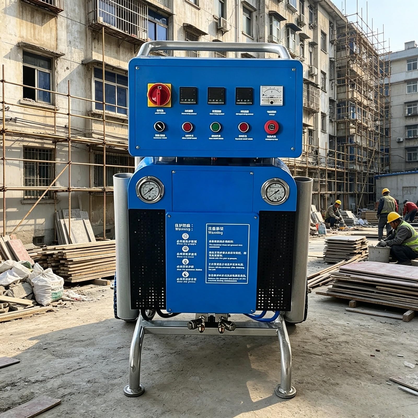 Pulverizador de espuma de poliuretano de accionamiento hidráulico con operación simple, máquina de aislamiento portátil para paredes de edificios, sellado de techos y protección de tuberías