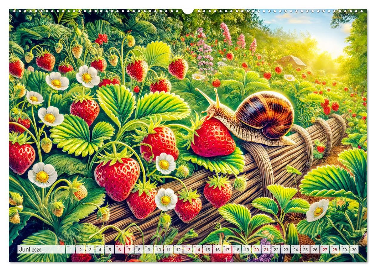 Tiere im Garten - Tierische Begegnungen in der grünen Oase (hochwertiger Premium Wandkalender 2026 DIN A2 quer), Kunstdruck in Hochglanz: Entdecken ... Tierwelt Ihres Gartens (CALVENDO Tiere)
