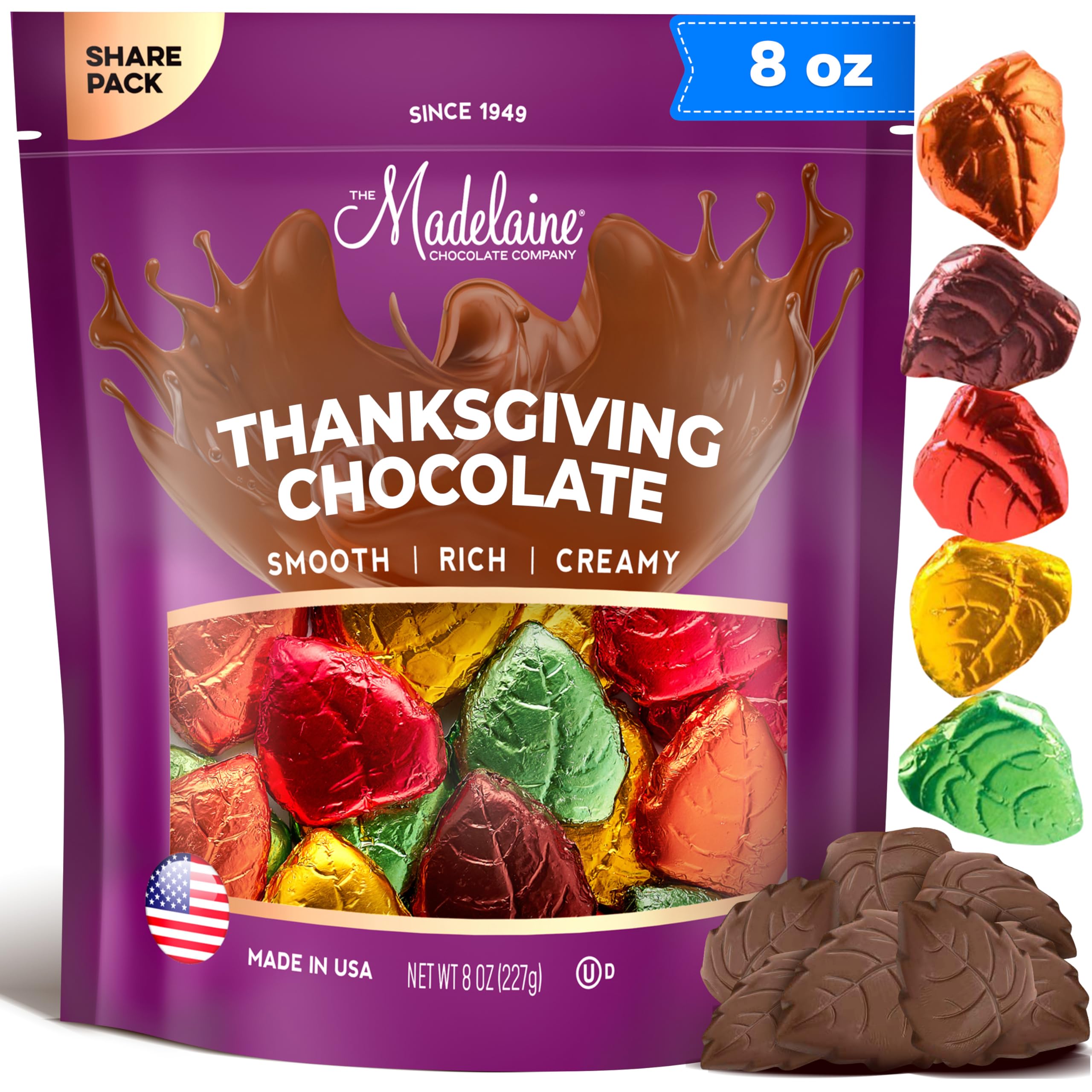 Amazon.com: Madelaine Milk Chocolate Leaf Candy – Individually