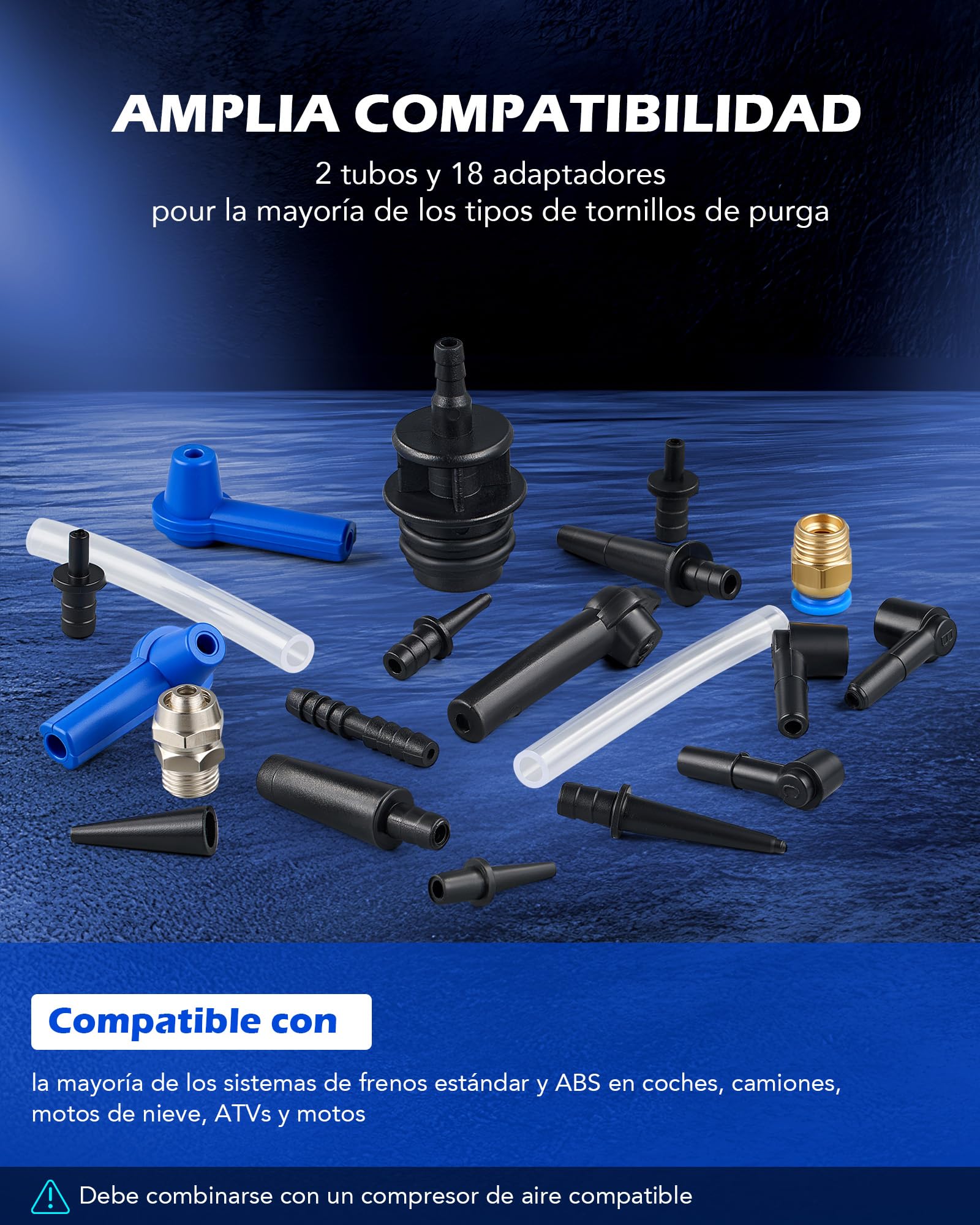 Orion Motor Tech Kit de purgado de Frenos al vacío 3L