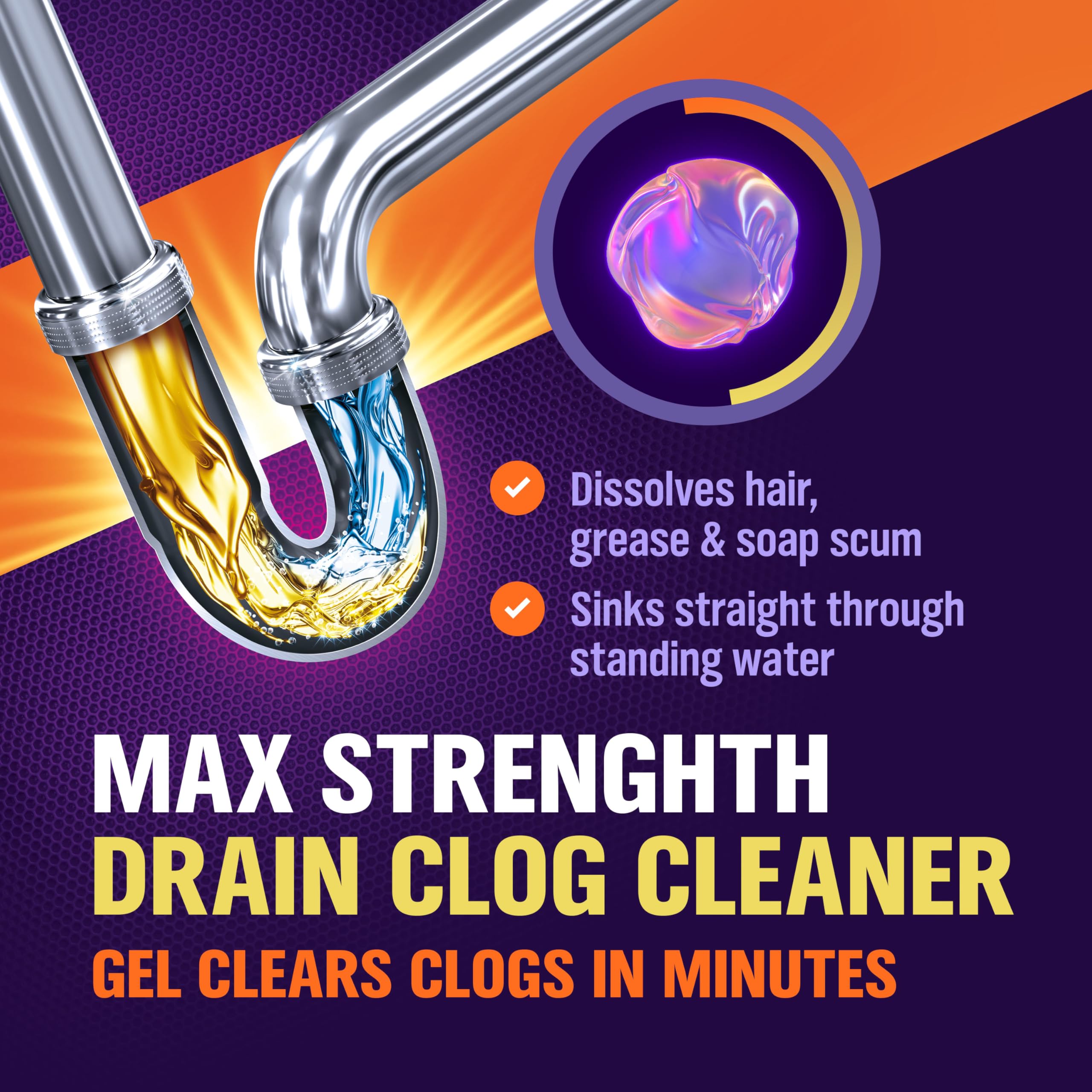 WoldoClean Gel Stura Lavandini e Scarichi 1000ml - Idraulico Liquido Disgorgante Professionale contro Capelli e Grasso, per Doccia e Lavandino, Penetra nell'Acqua Stagnante