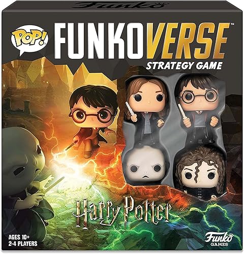 Funko Games Funko Harry Potter 100 Funkoverse - Juego de mesa de 4 personajes, multicolor, juego de mesa de estrategia ligero para niños y adultos