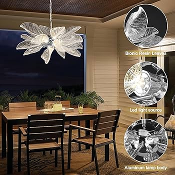 OSRoyce Modern Chandelier D23'' Leaf Light Fixture for