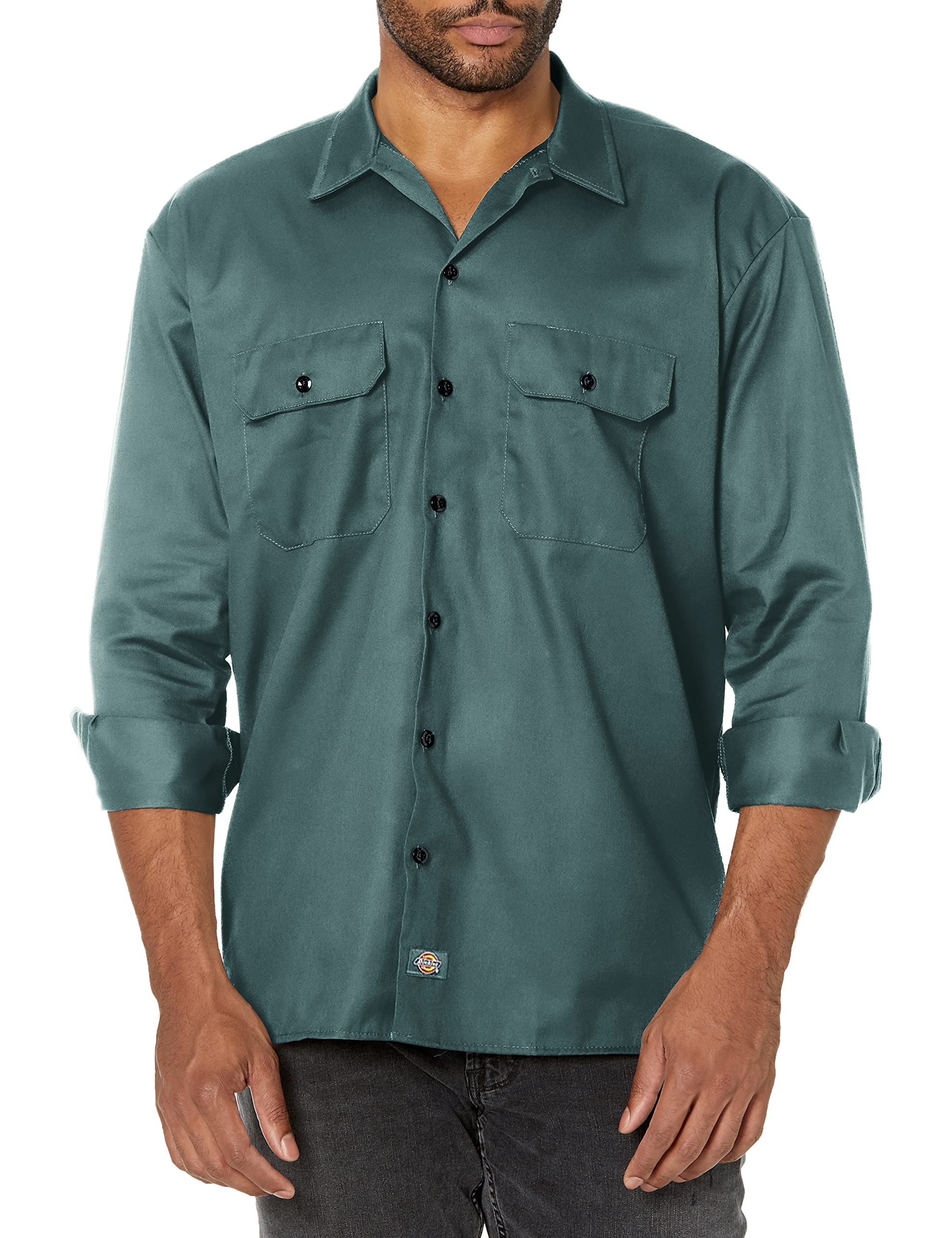Dickies Men's Long Sleeve Work Shirt Trousers, Lincoln Green, L UK