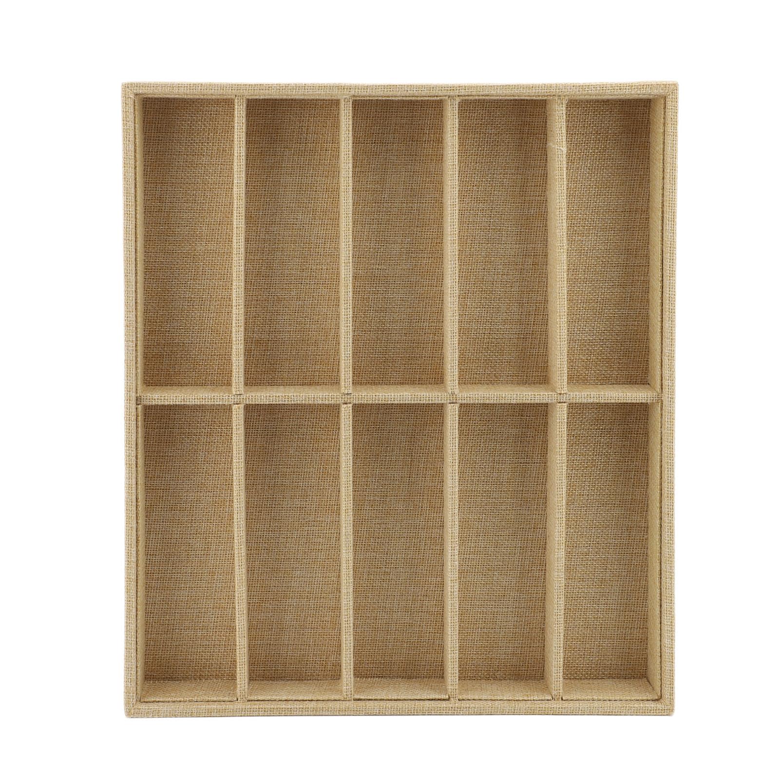 Boîte à lunettes en jute Pilipane : coffret de rangement élégant pour 10 paires